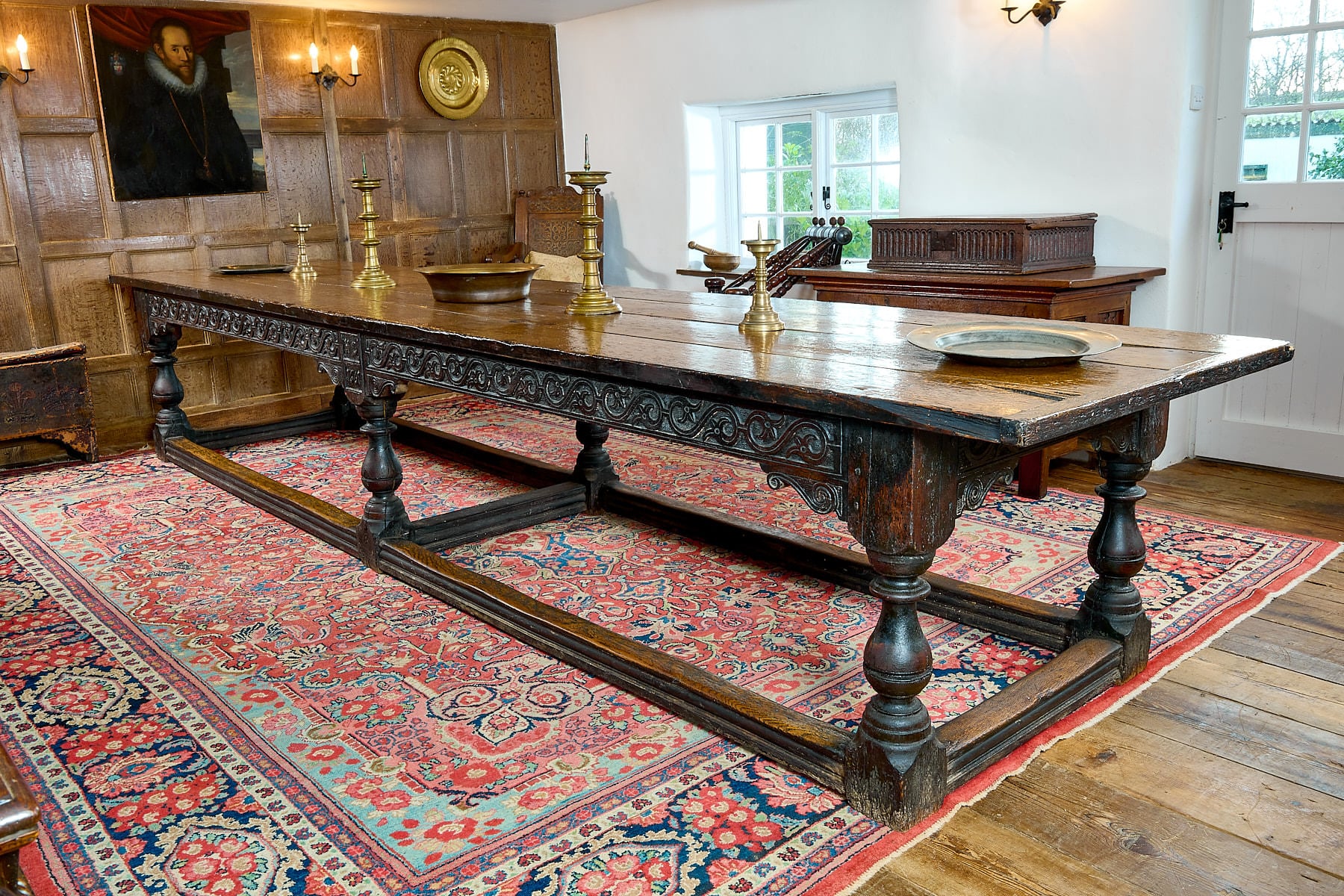 Charles II joined oak long table
