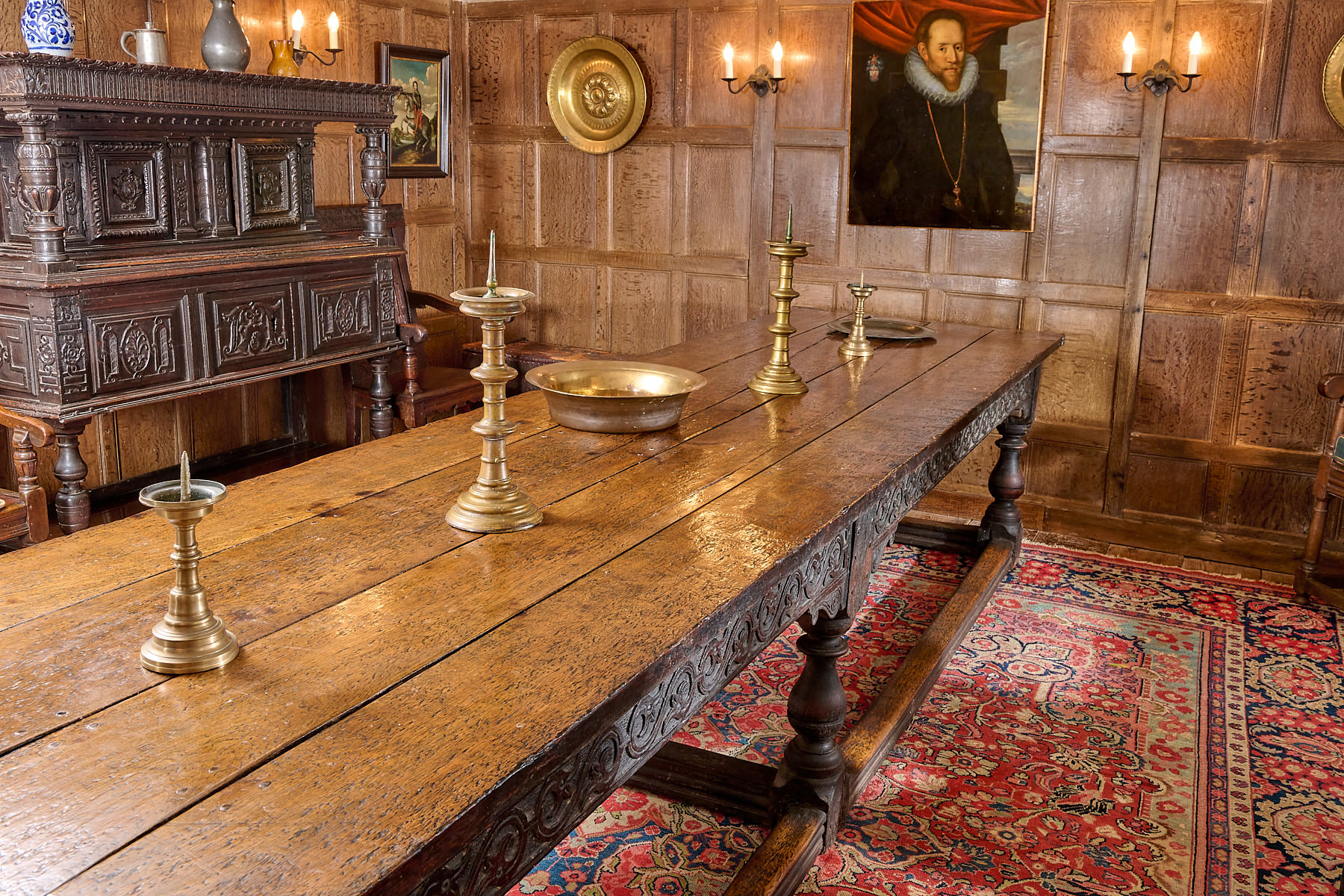 Charles II joined oak long table