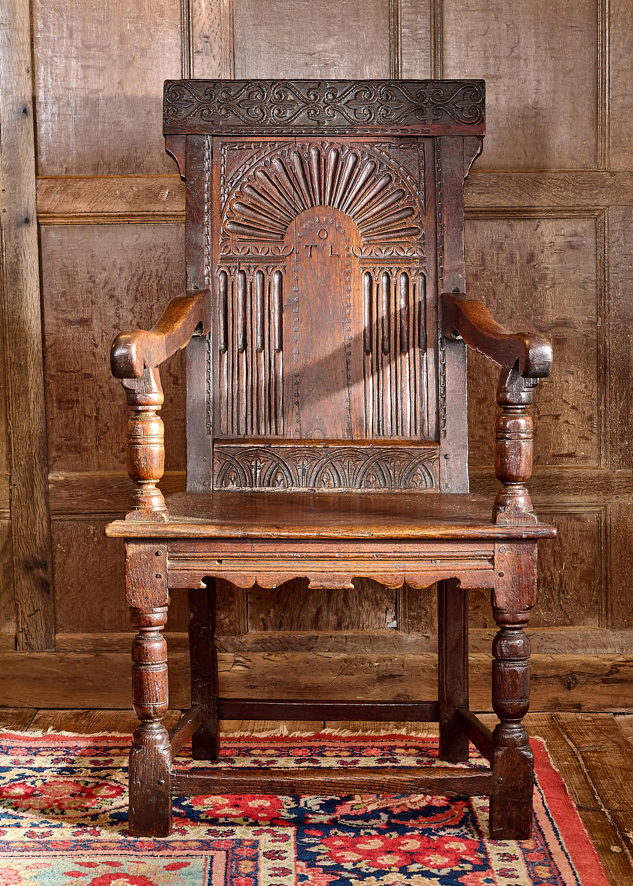 James I joined oak armchair