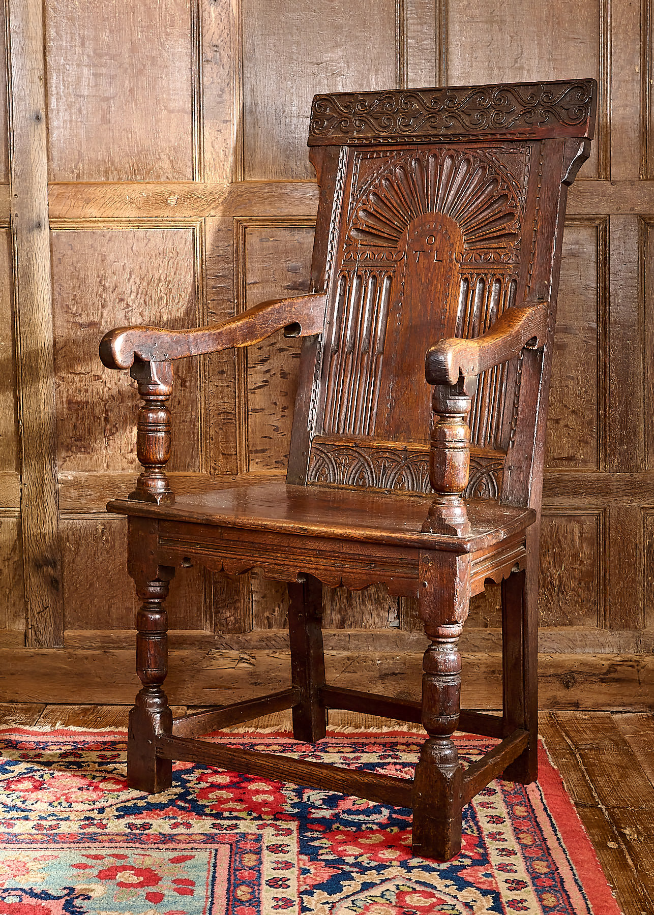 James I joined oak armchair