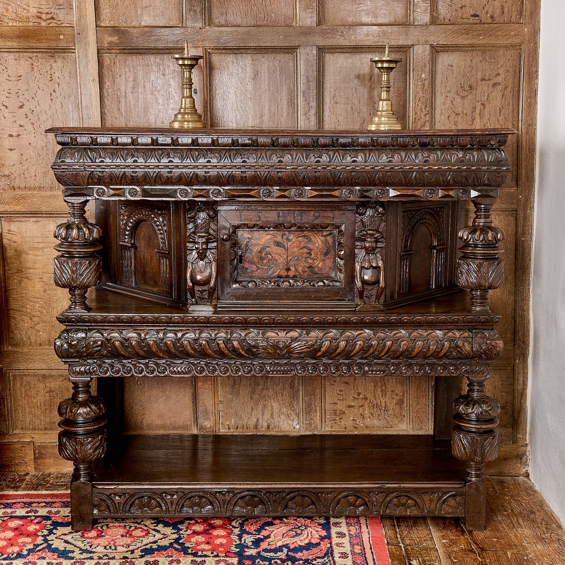 Elizabeth I oak livery cupboard