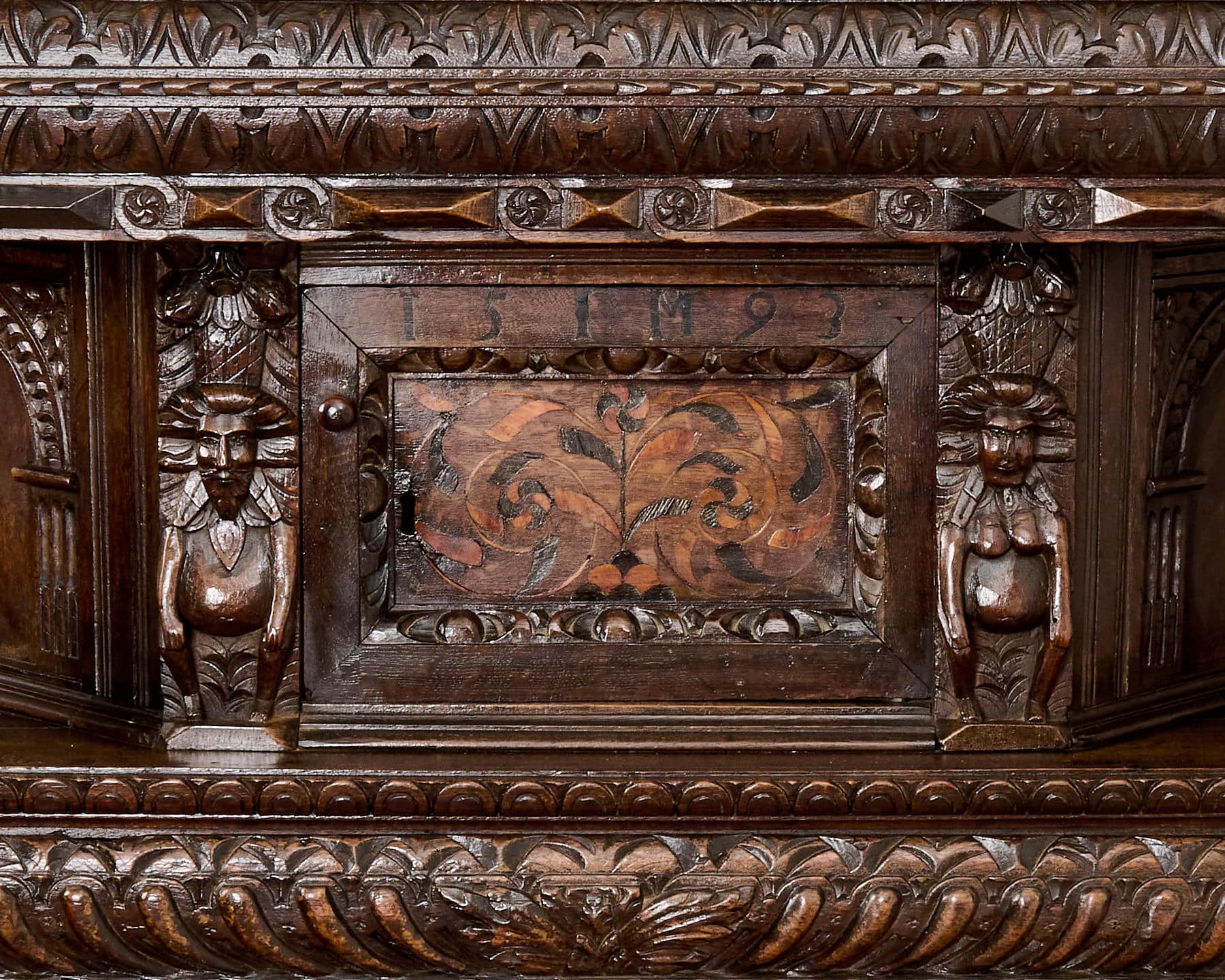 Elizabeth I oak livery cupboard