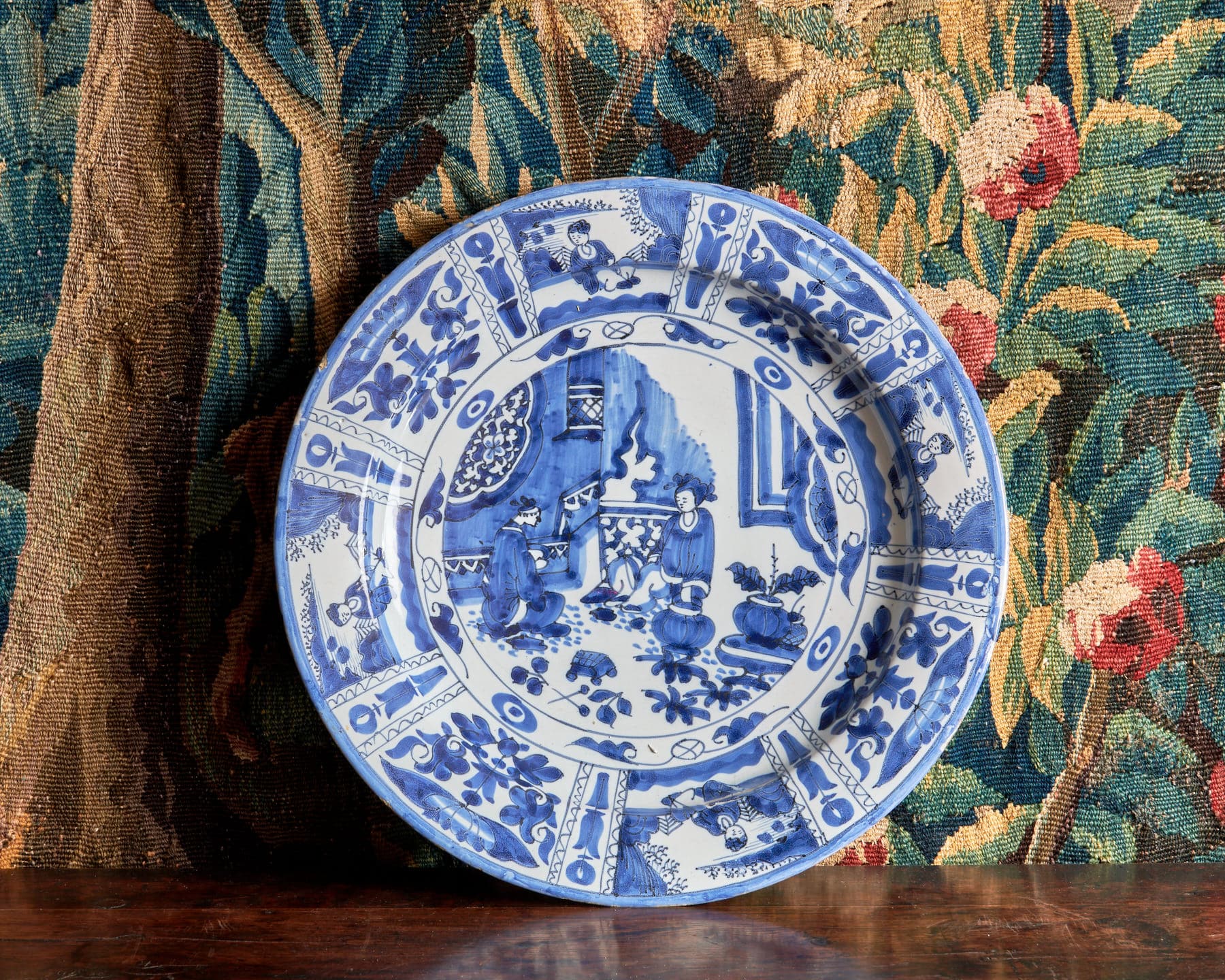 Dutch Delftware Charger in the Kraak Style