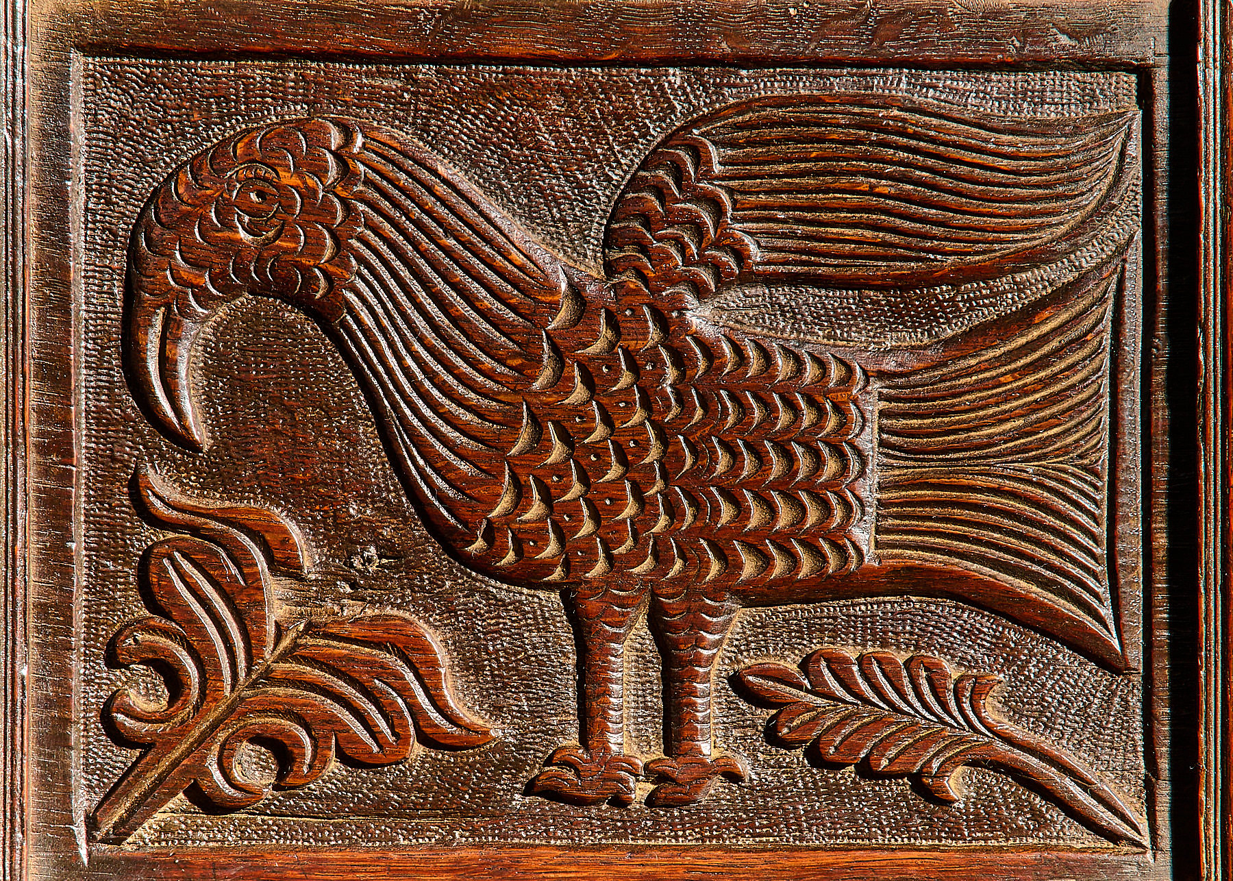 Charles II oak press cupboard