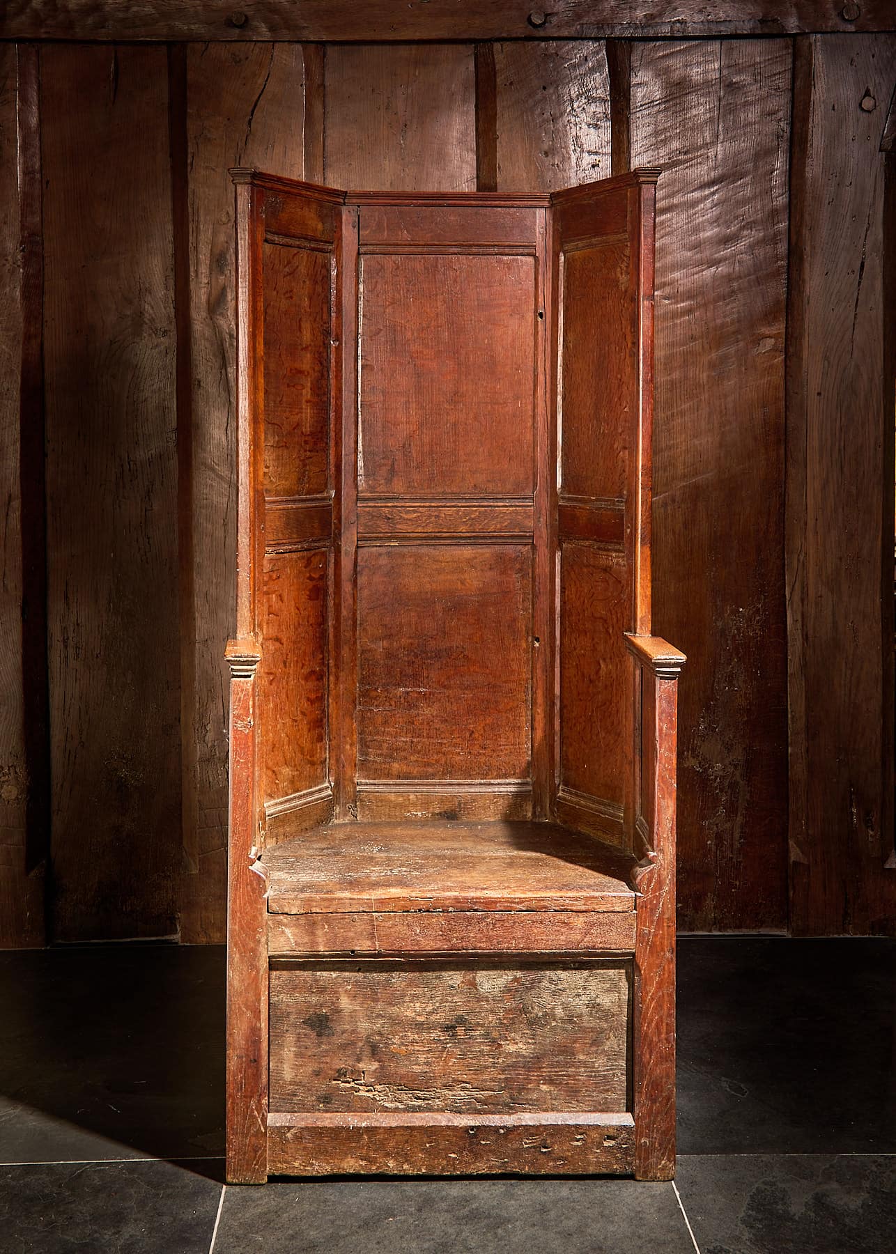 Henry VIII box seat armchair