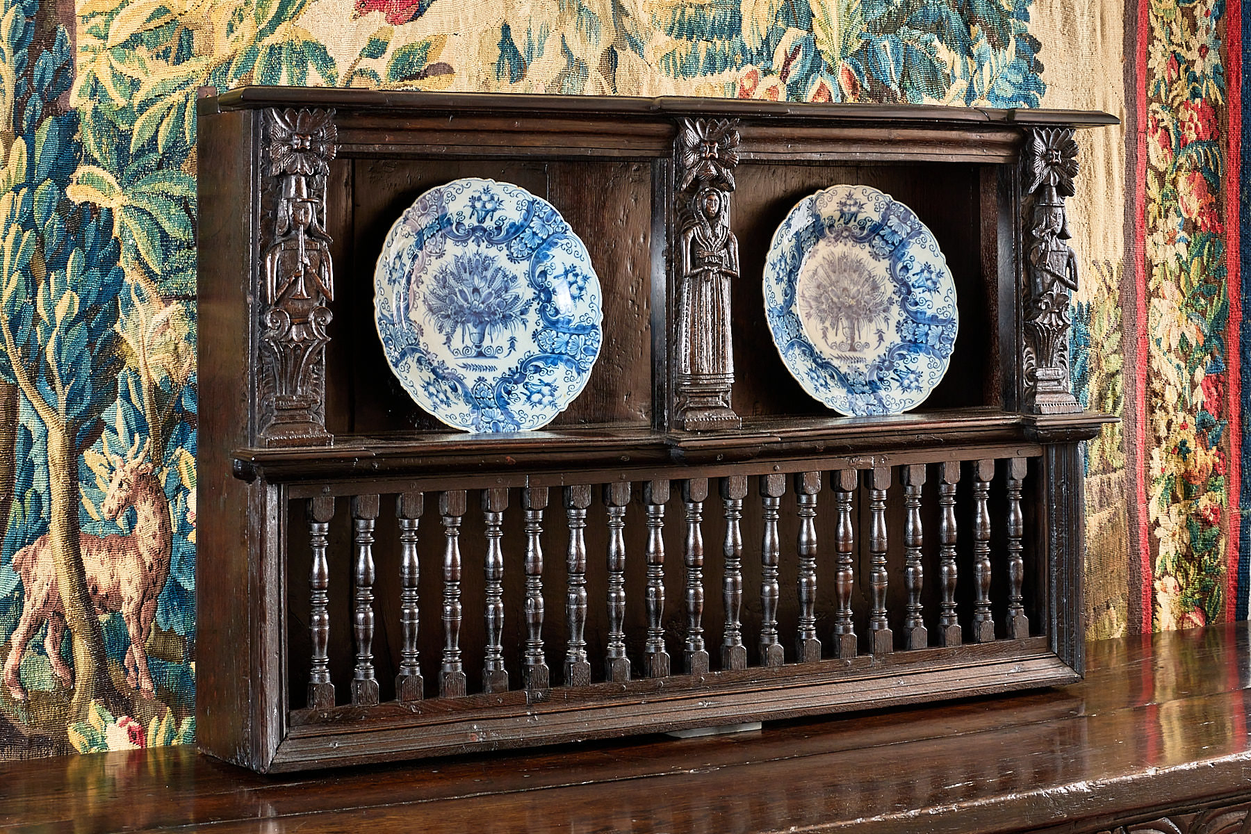 James I mural spindle cupboard