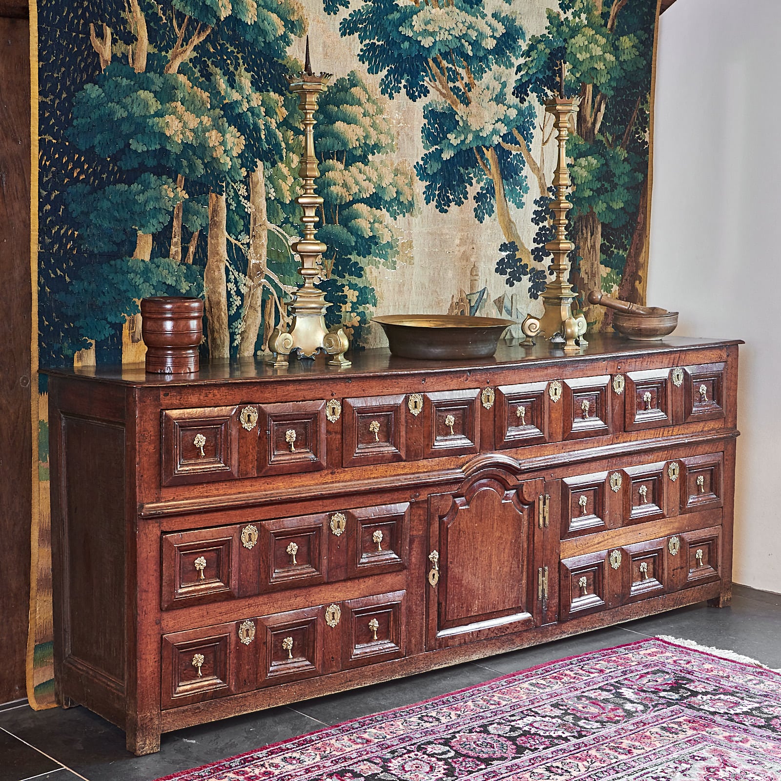 Charles II oak dresser