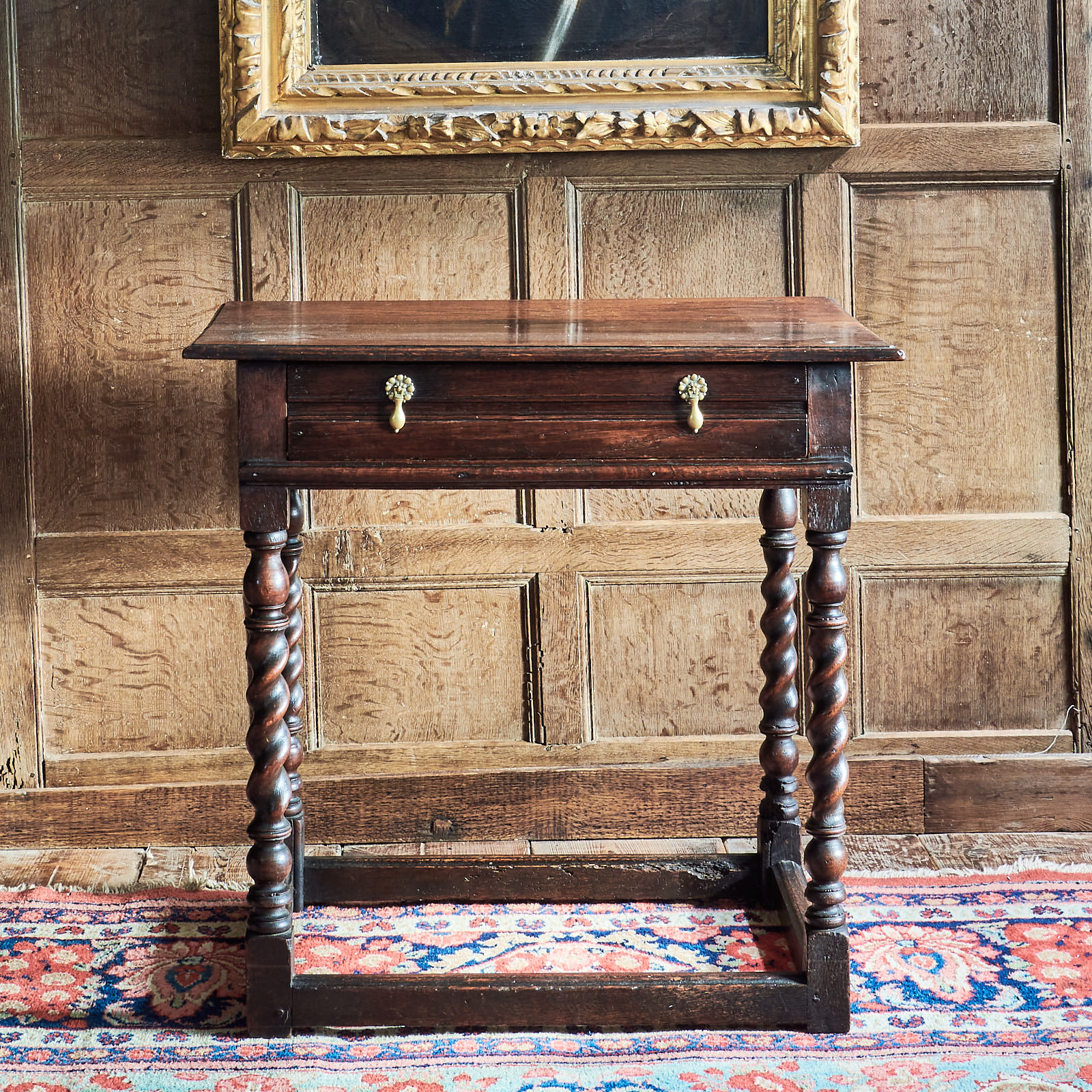 Charles II oak side table