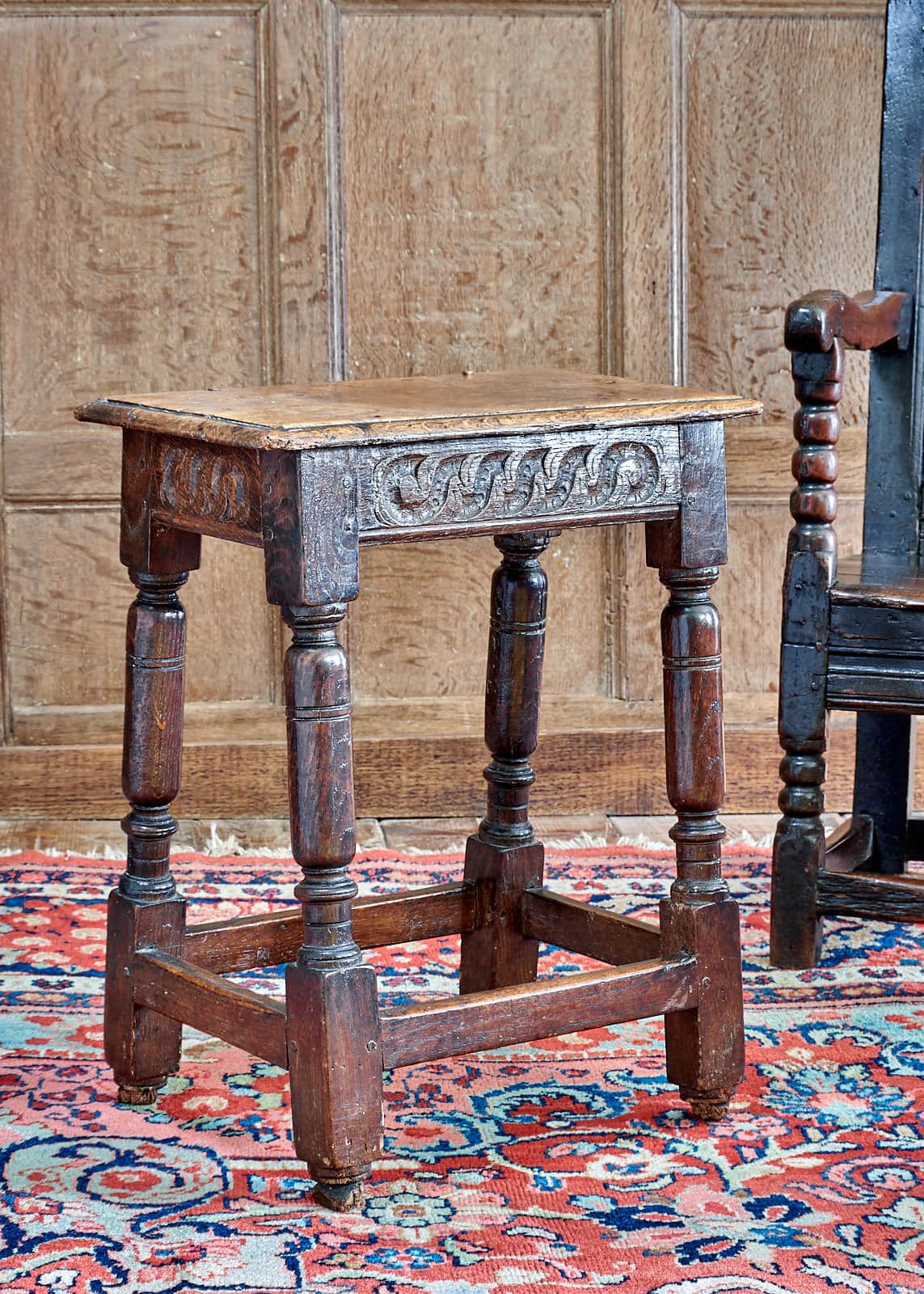 Charles I joined oak stool