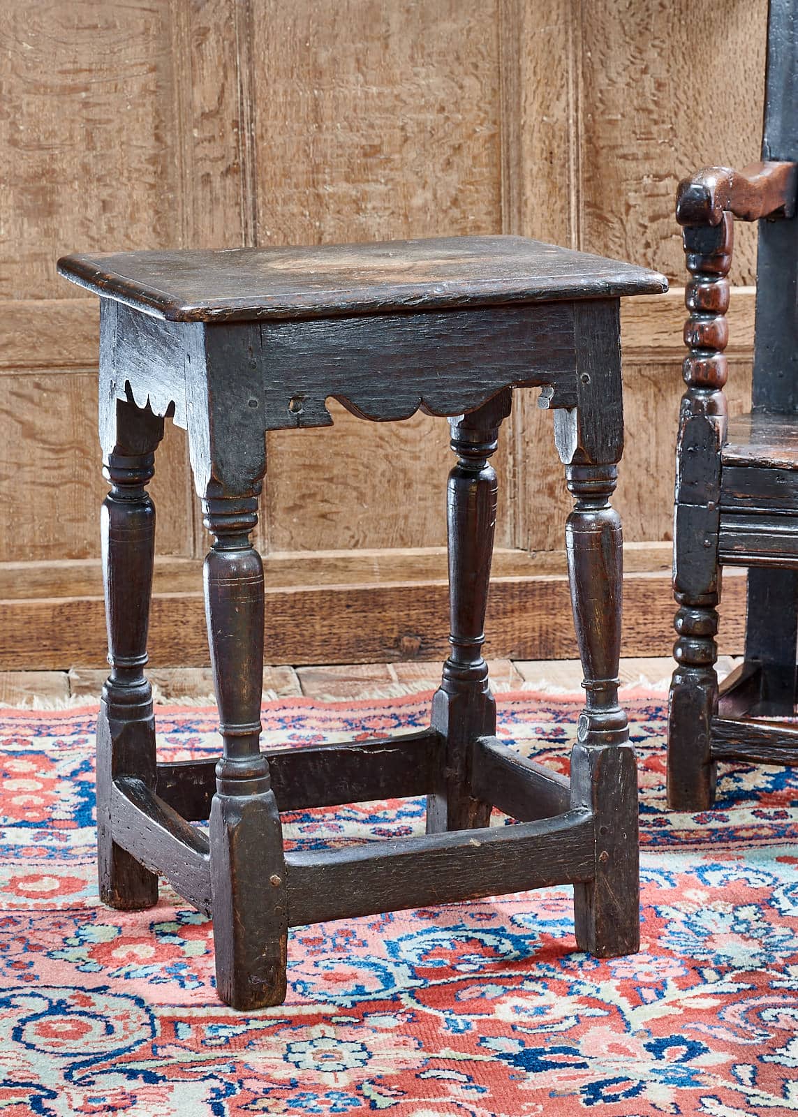 Charles I joined oak stool