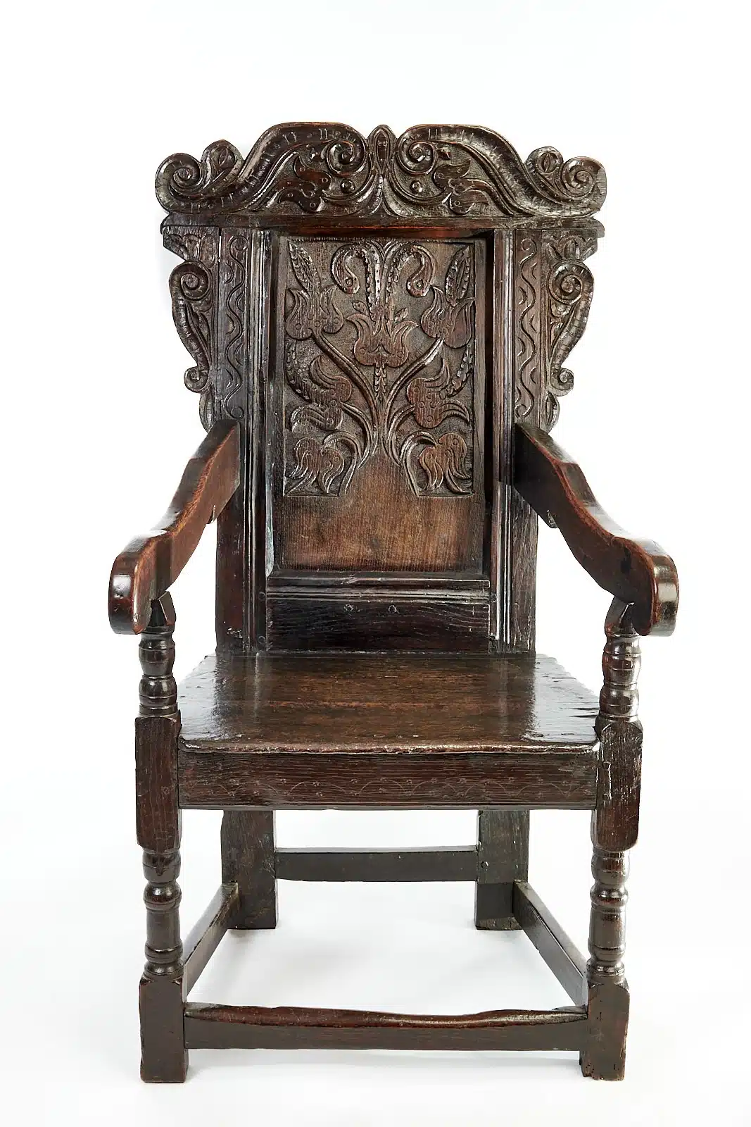 Charles II joined oak armchair