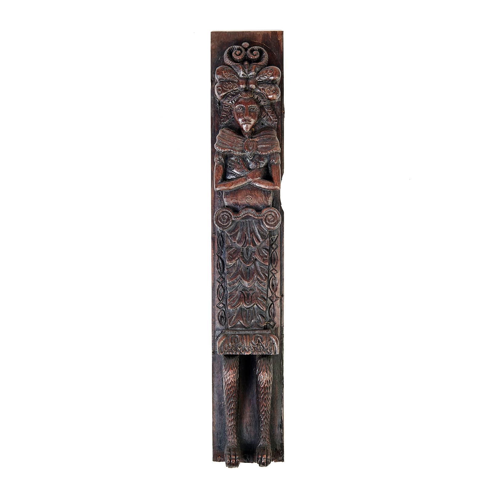 James I oak carved caryatid