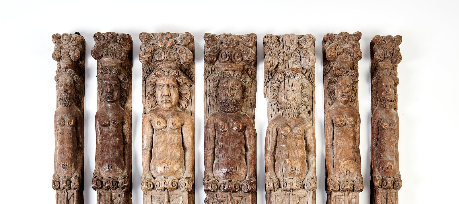 Elizabeth I Exeter oak figures