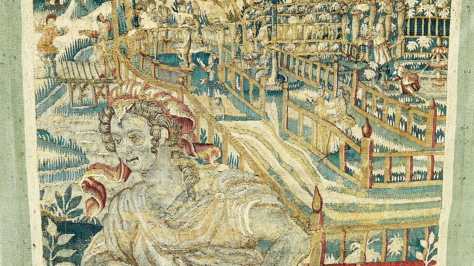 16th century tapestry fragment