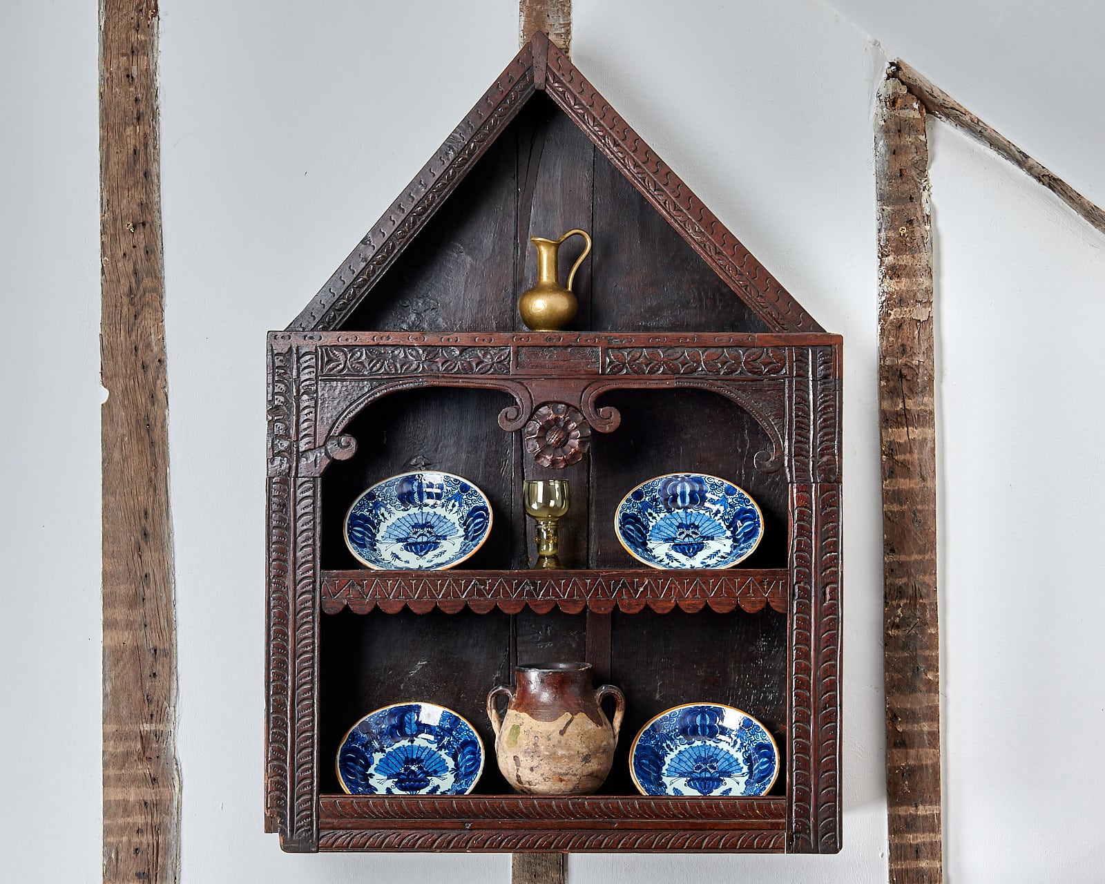Charles I oak mural livery cupboard