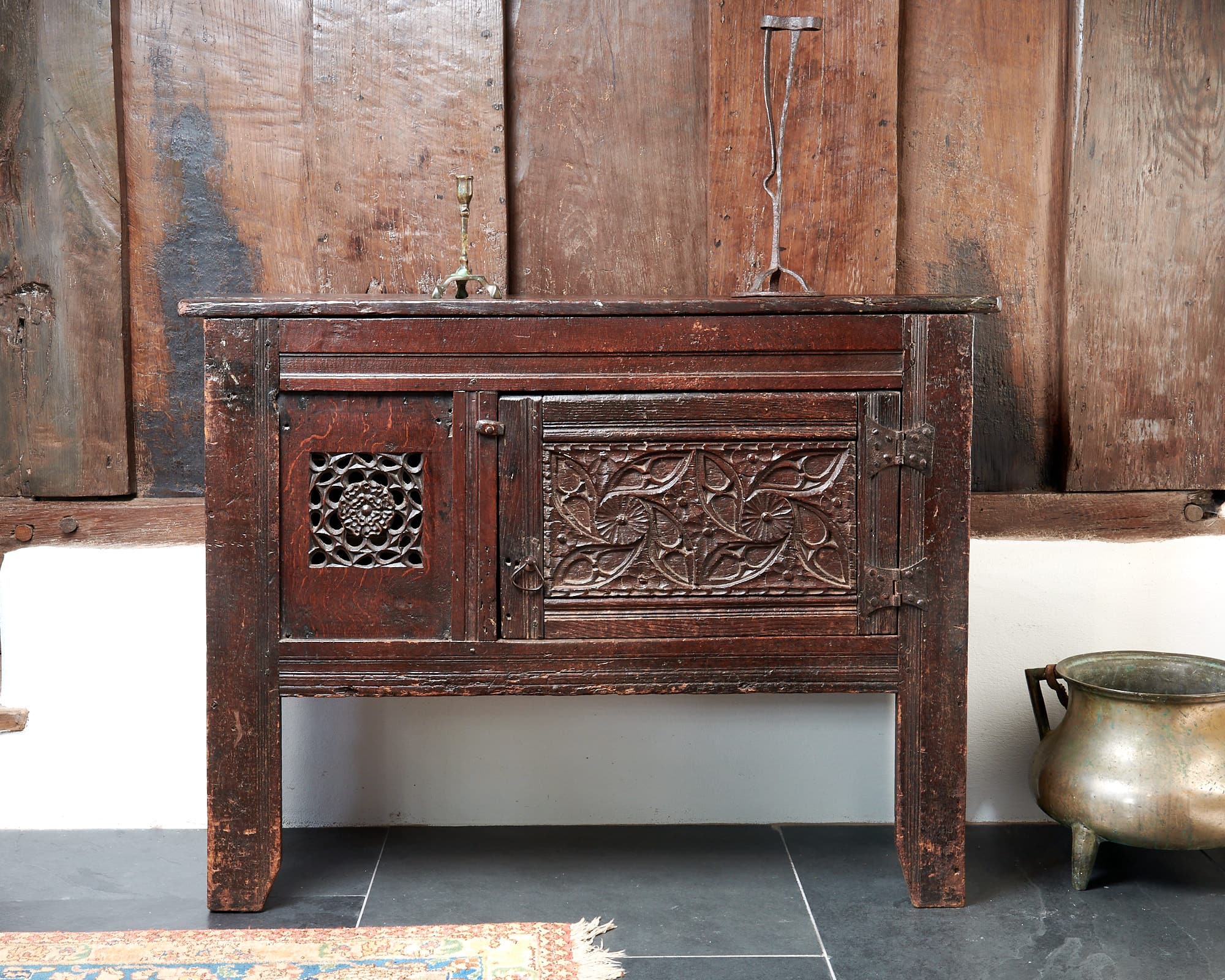 Henry VIII oak food cupboard