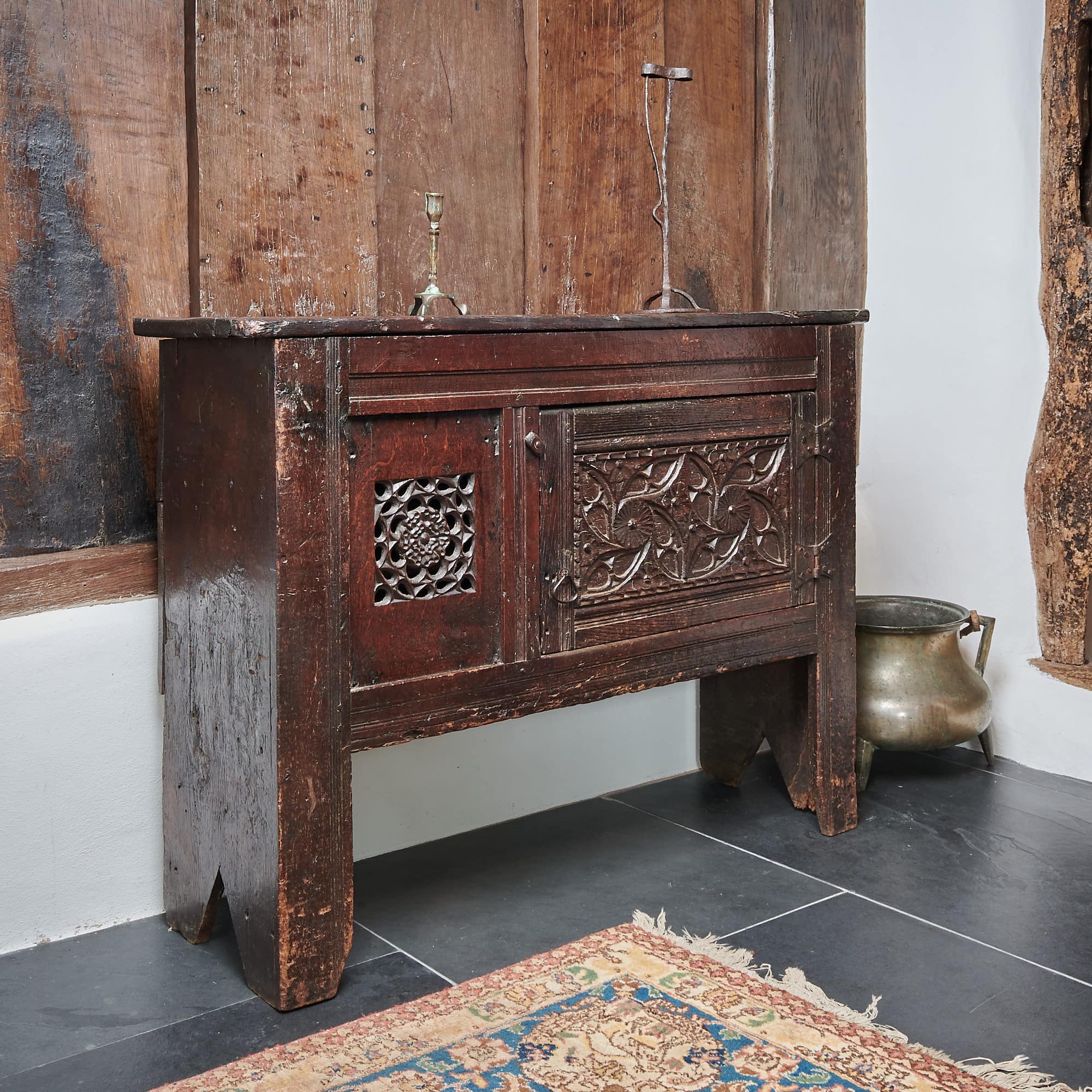 Henry VIII oak food cupboard