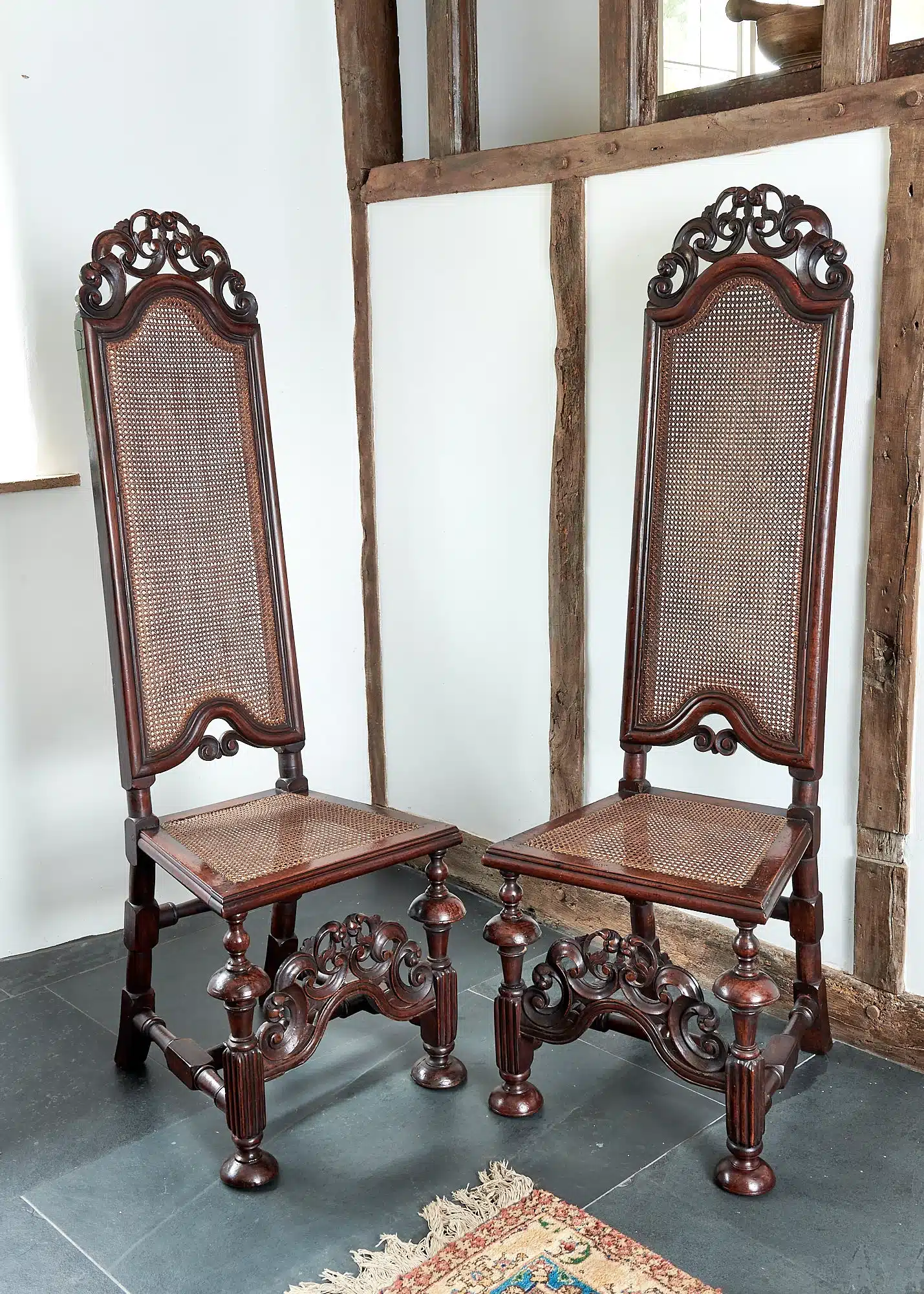 William and Mary caned chairs