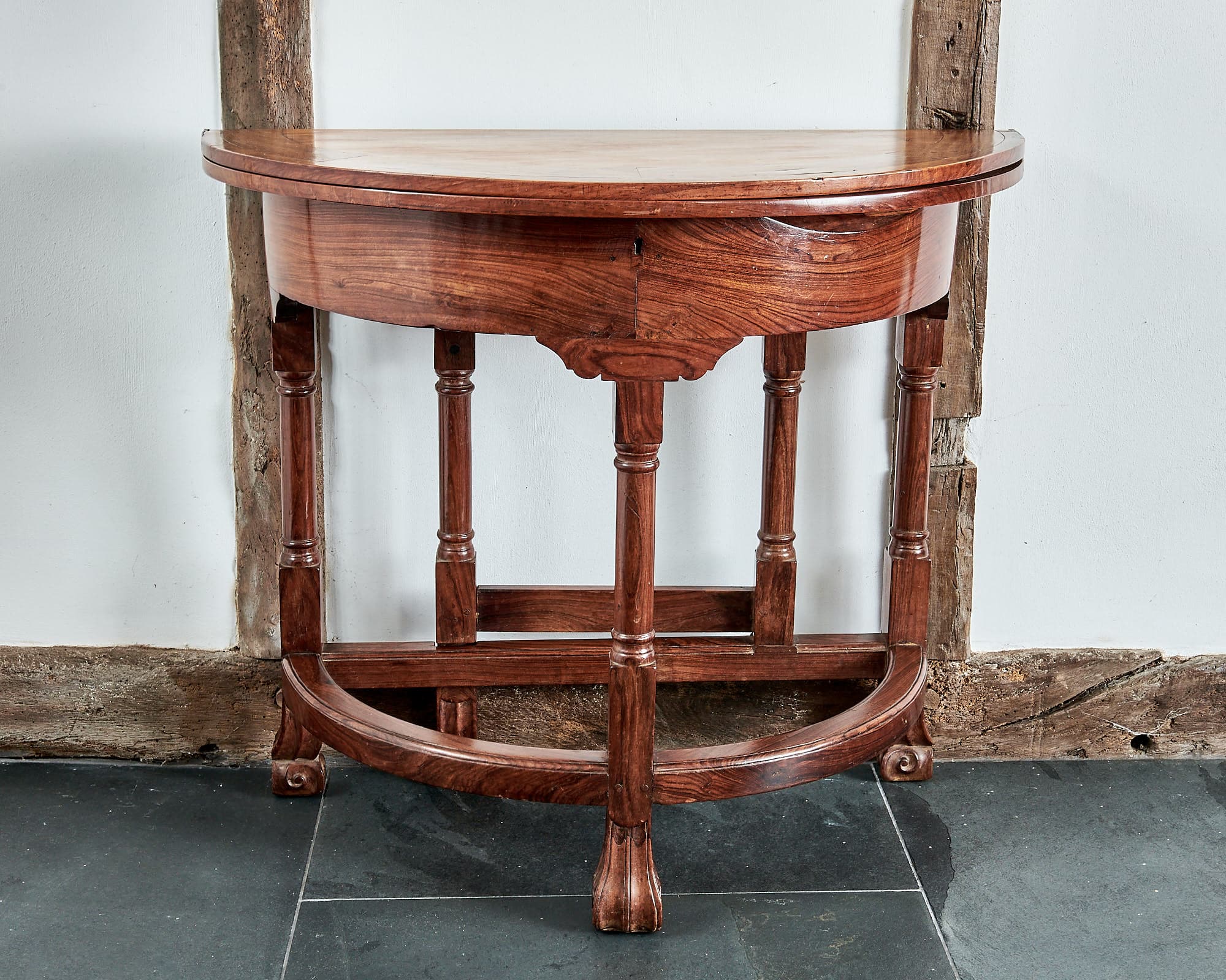 William and Mary padouk folding table