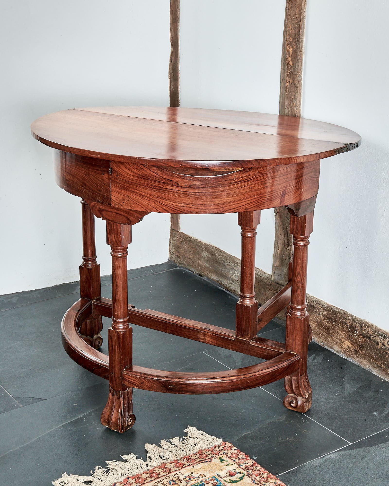 William and Mary padouk folding table