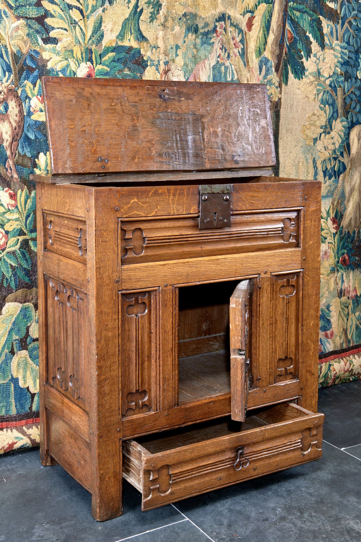 Late Gothic oak cabinet