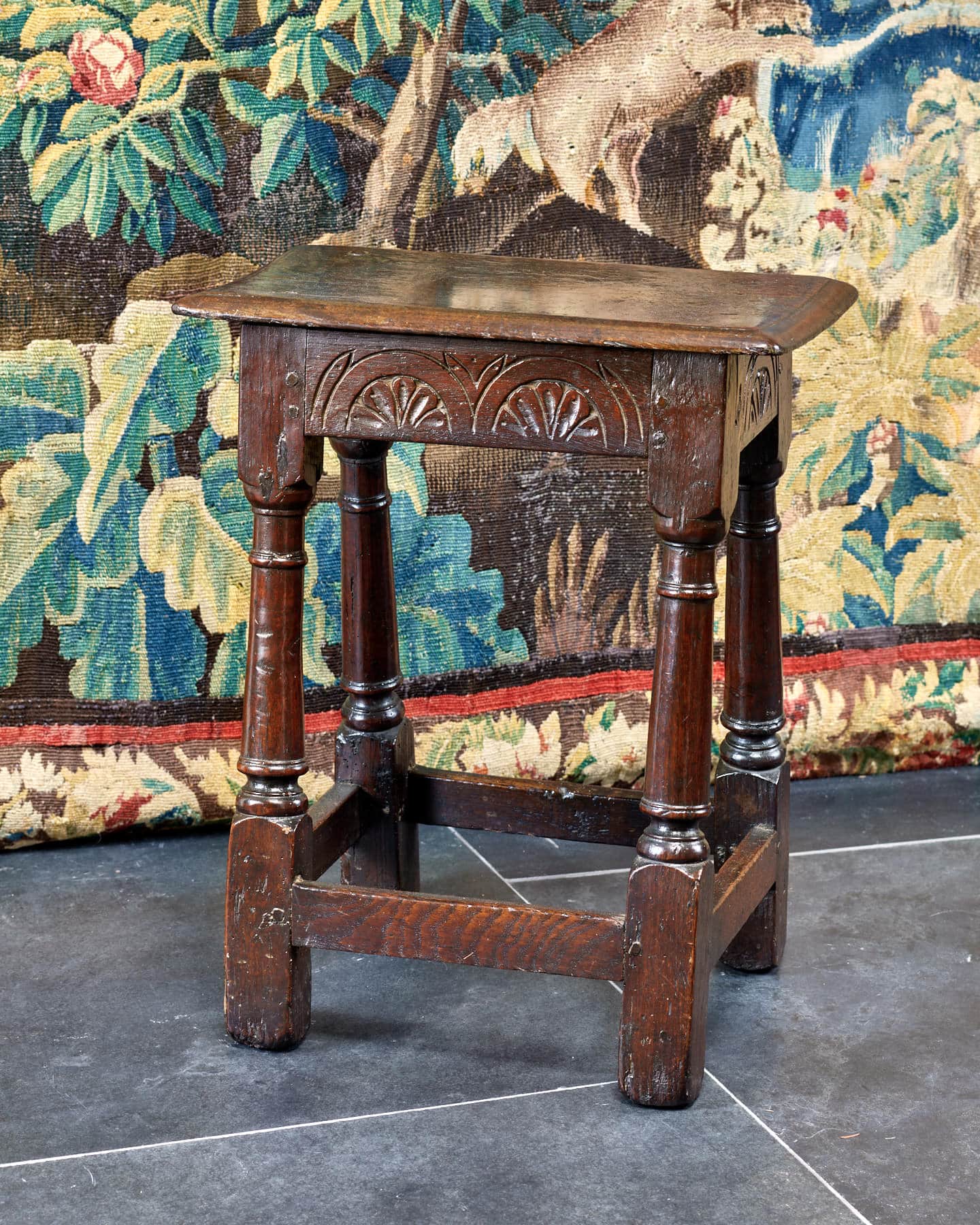 Charles II joined oak stool
