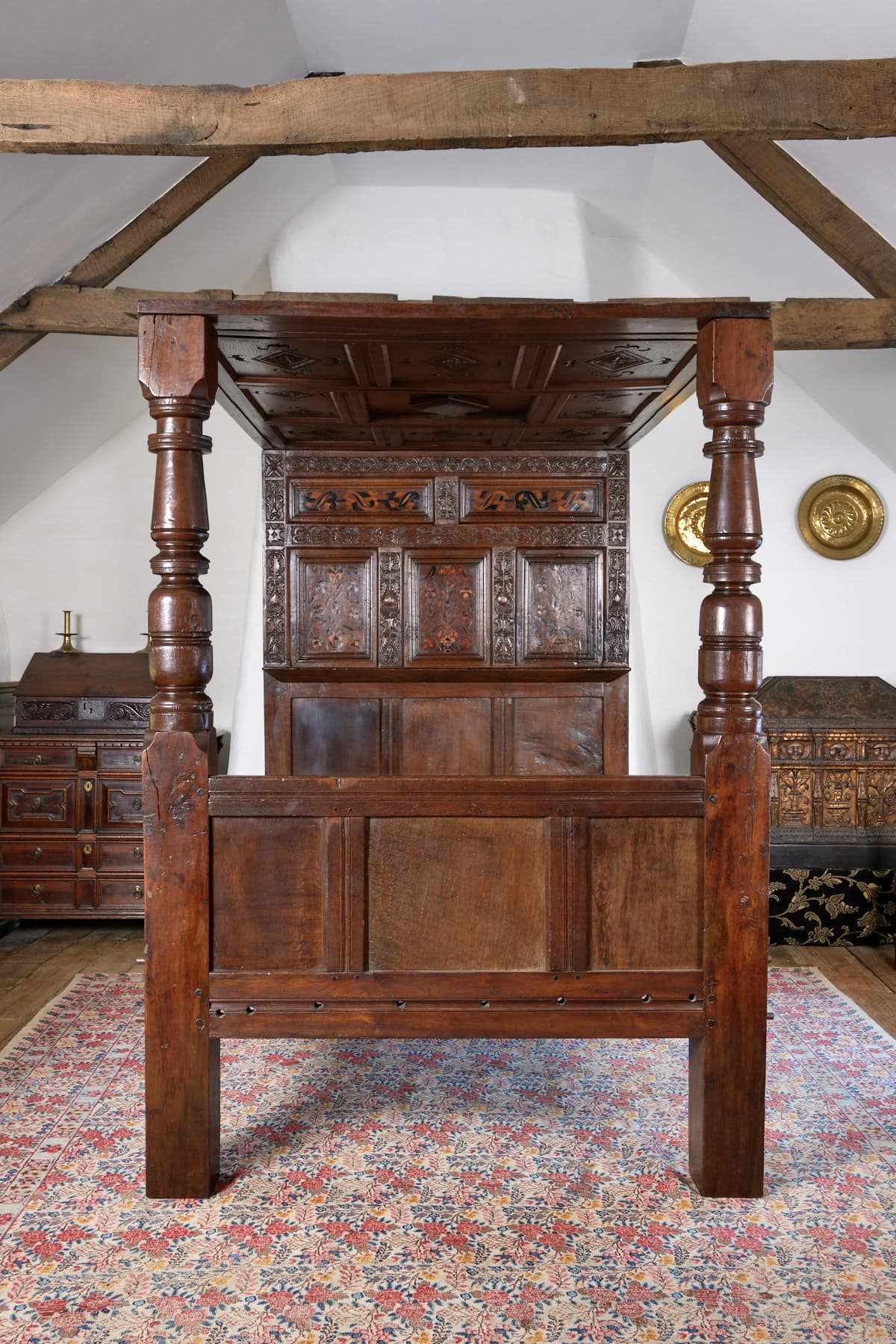 Charles I joined oak tester bed