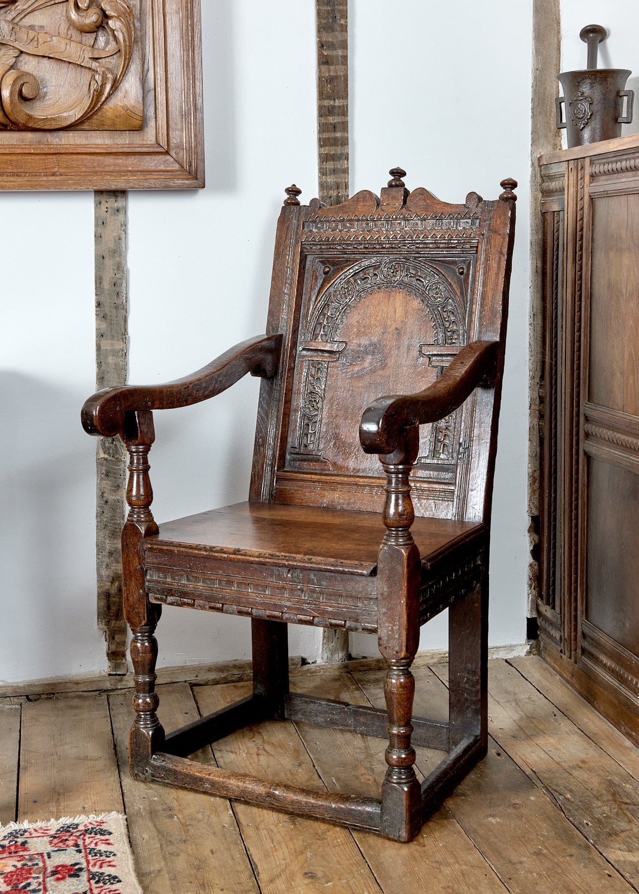 James I joined oak armchair