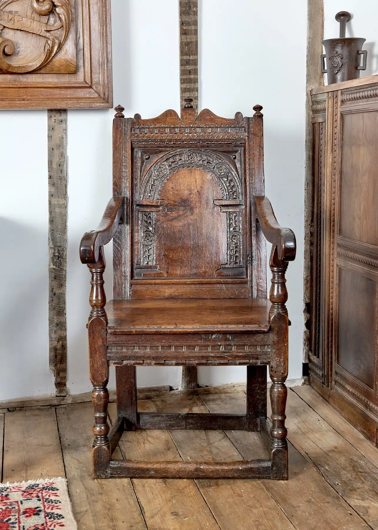 James I joined oak armchair