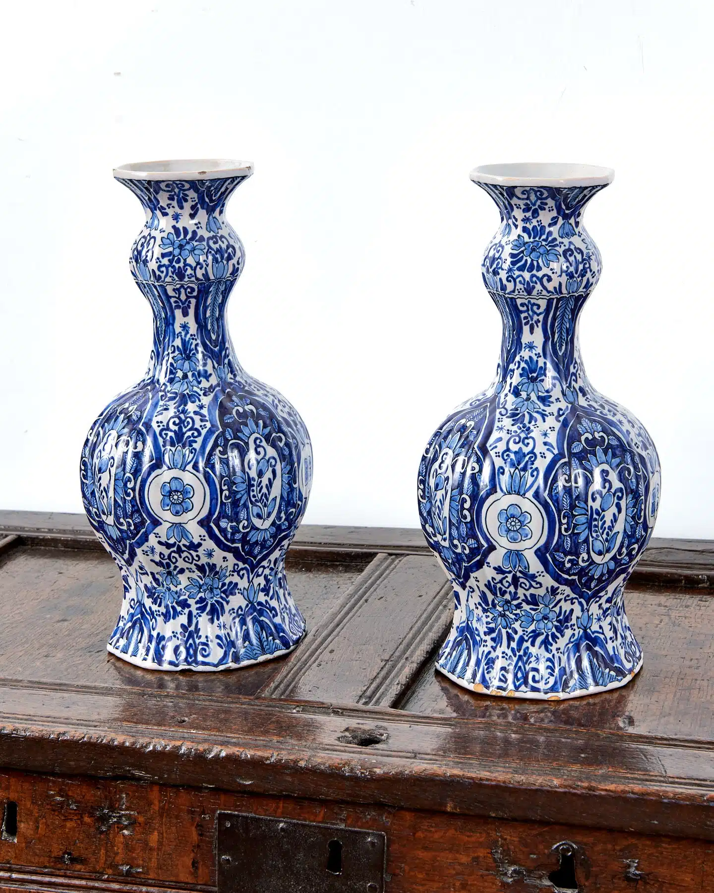 18th century Delft tulip vases