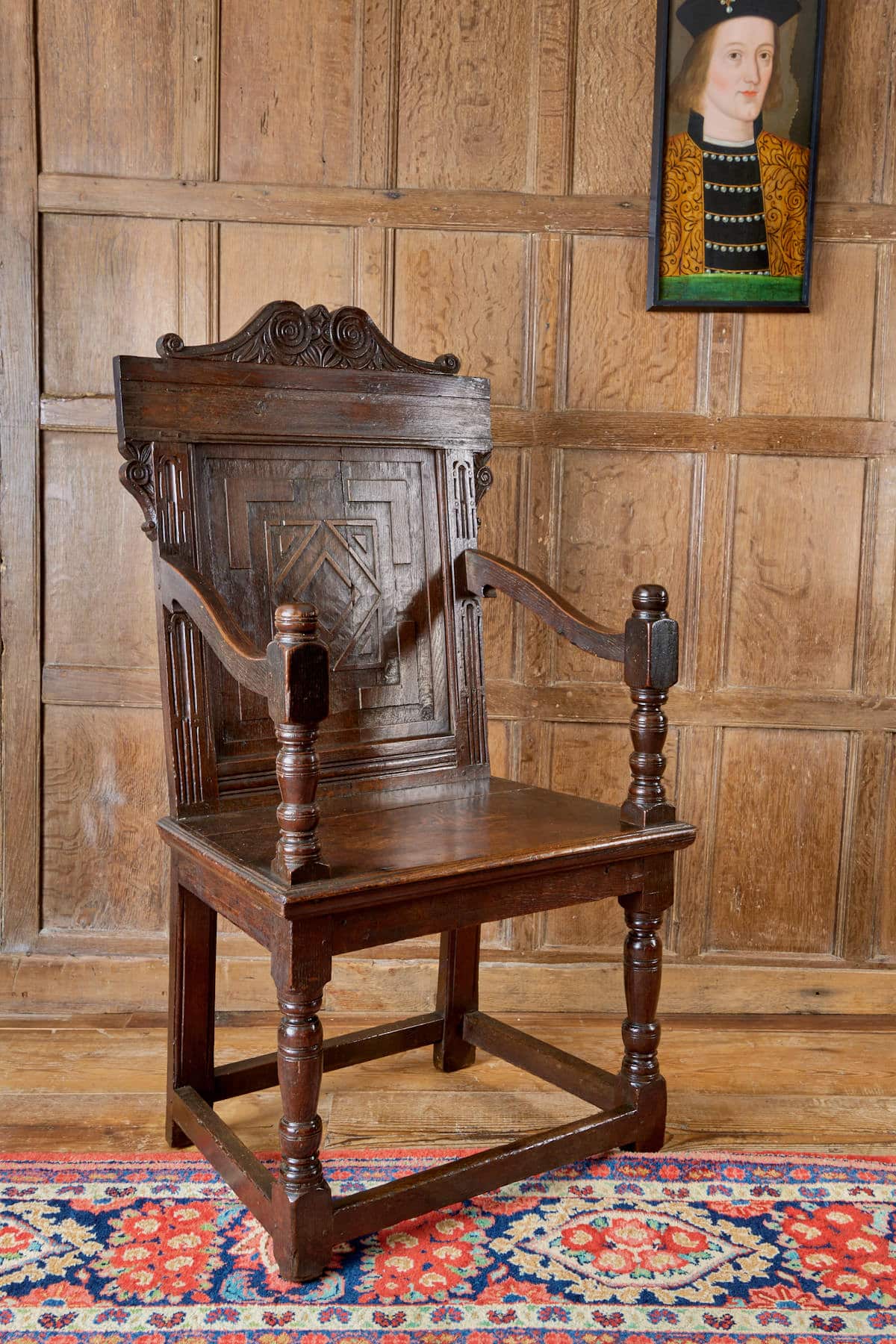 Late Elizabeth I joined oak armchair, circa 1600