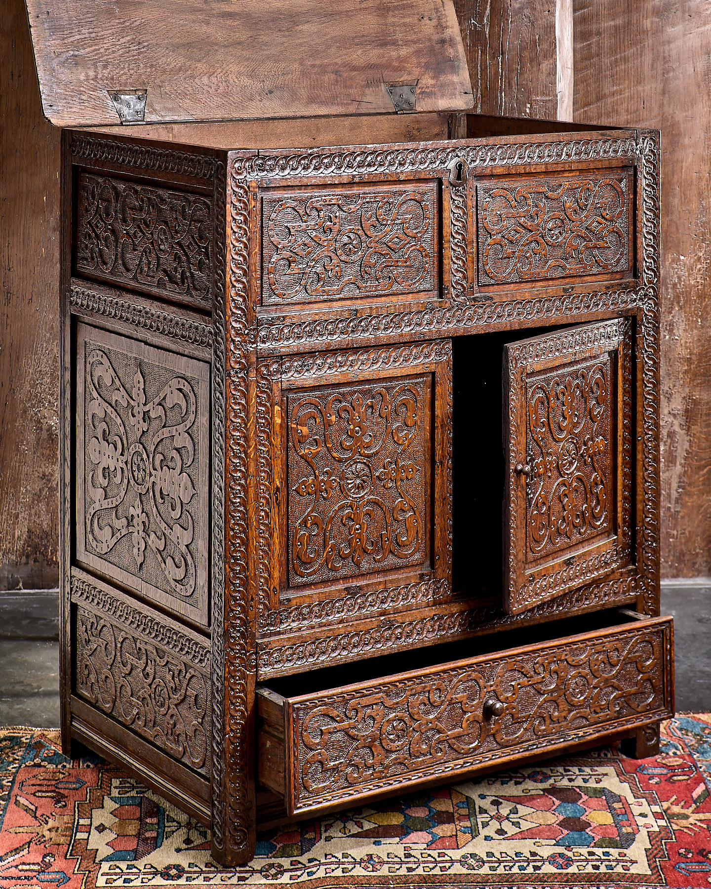 James I joined oak cabinet