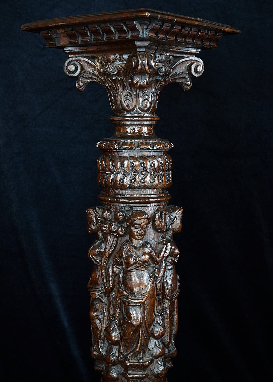 Pair of Elizabeth I bed posts