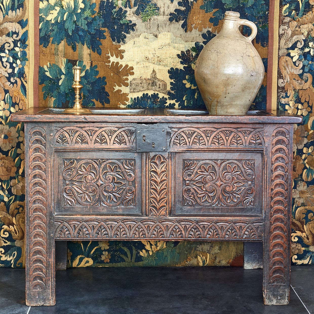 Charles I oak chest