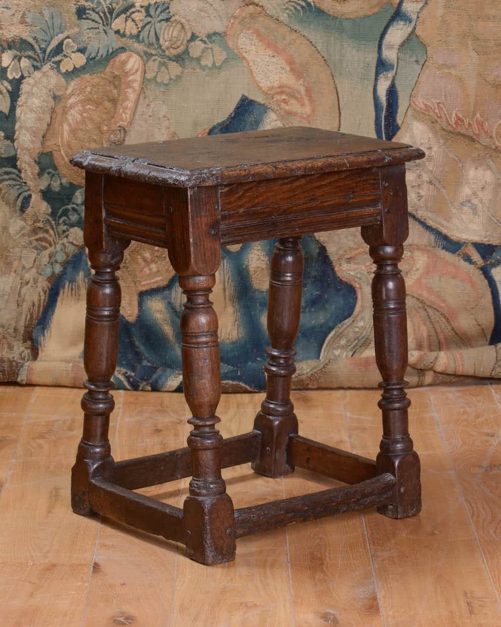 17th century joined oak stool