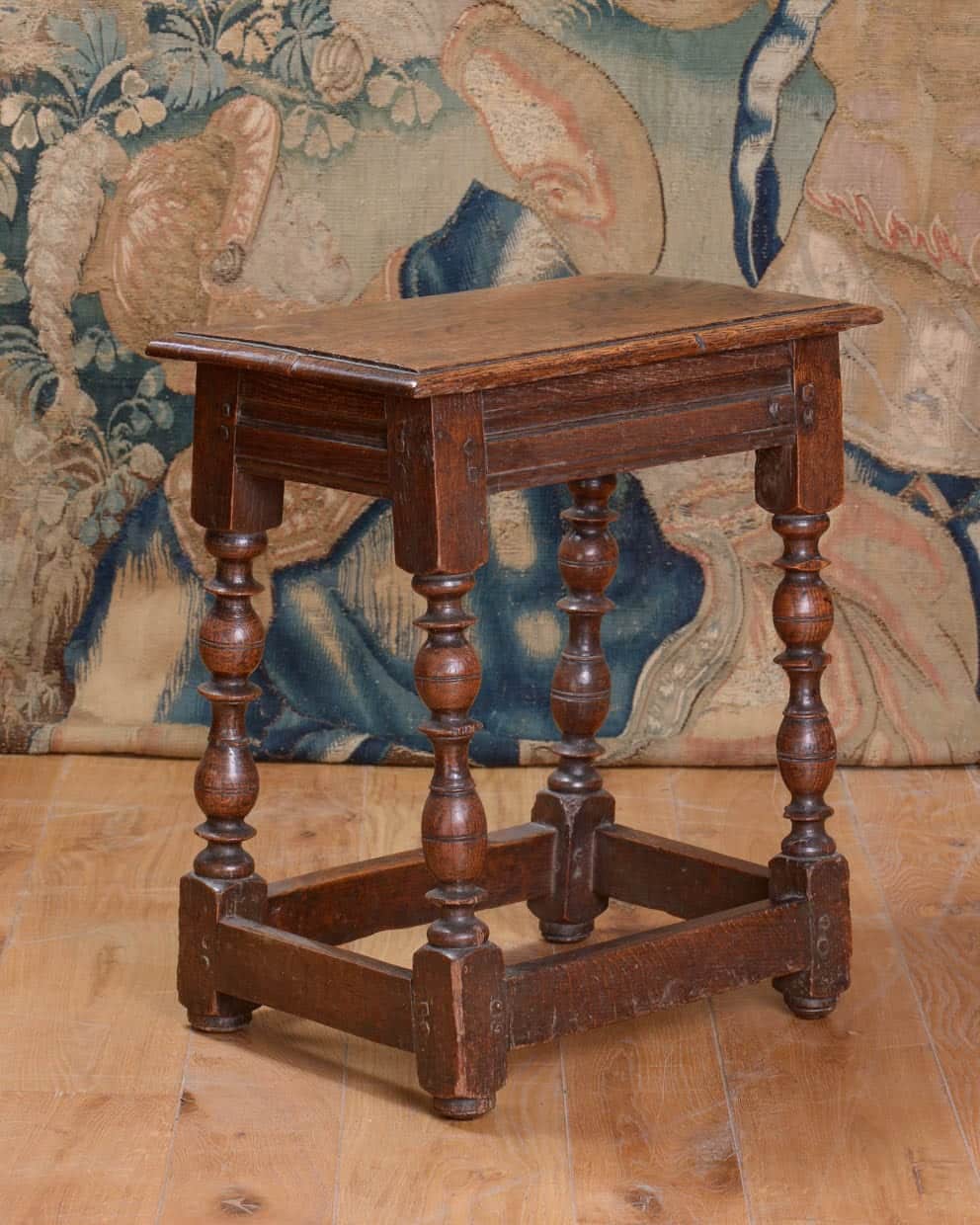 17th century joined oak stool