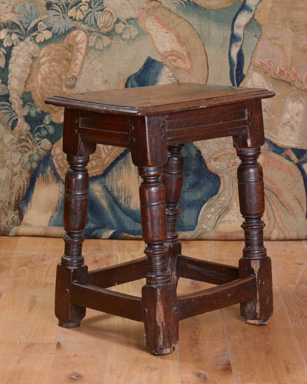 17th century joined oak stool