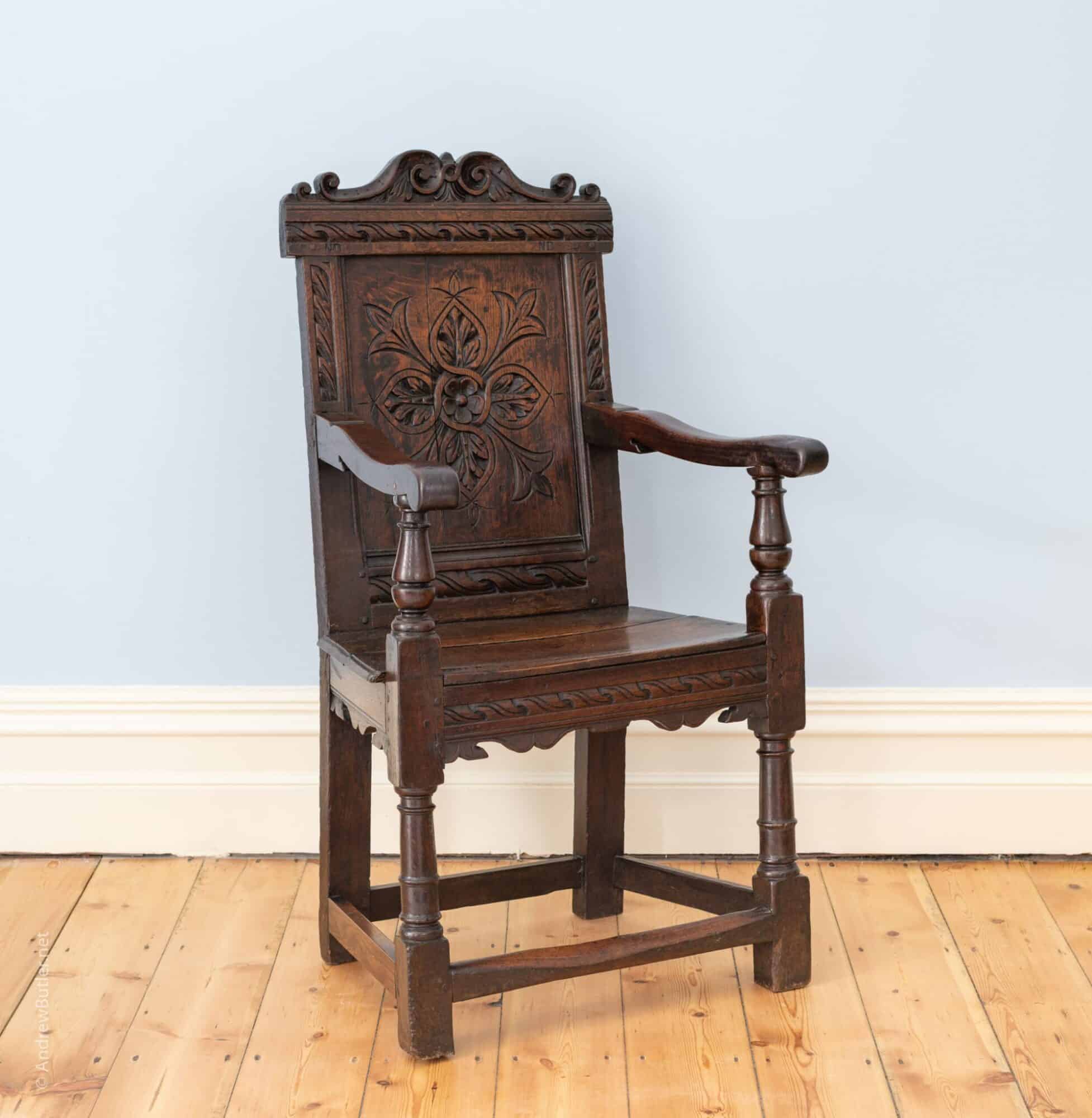 Charles I joined oak armchair