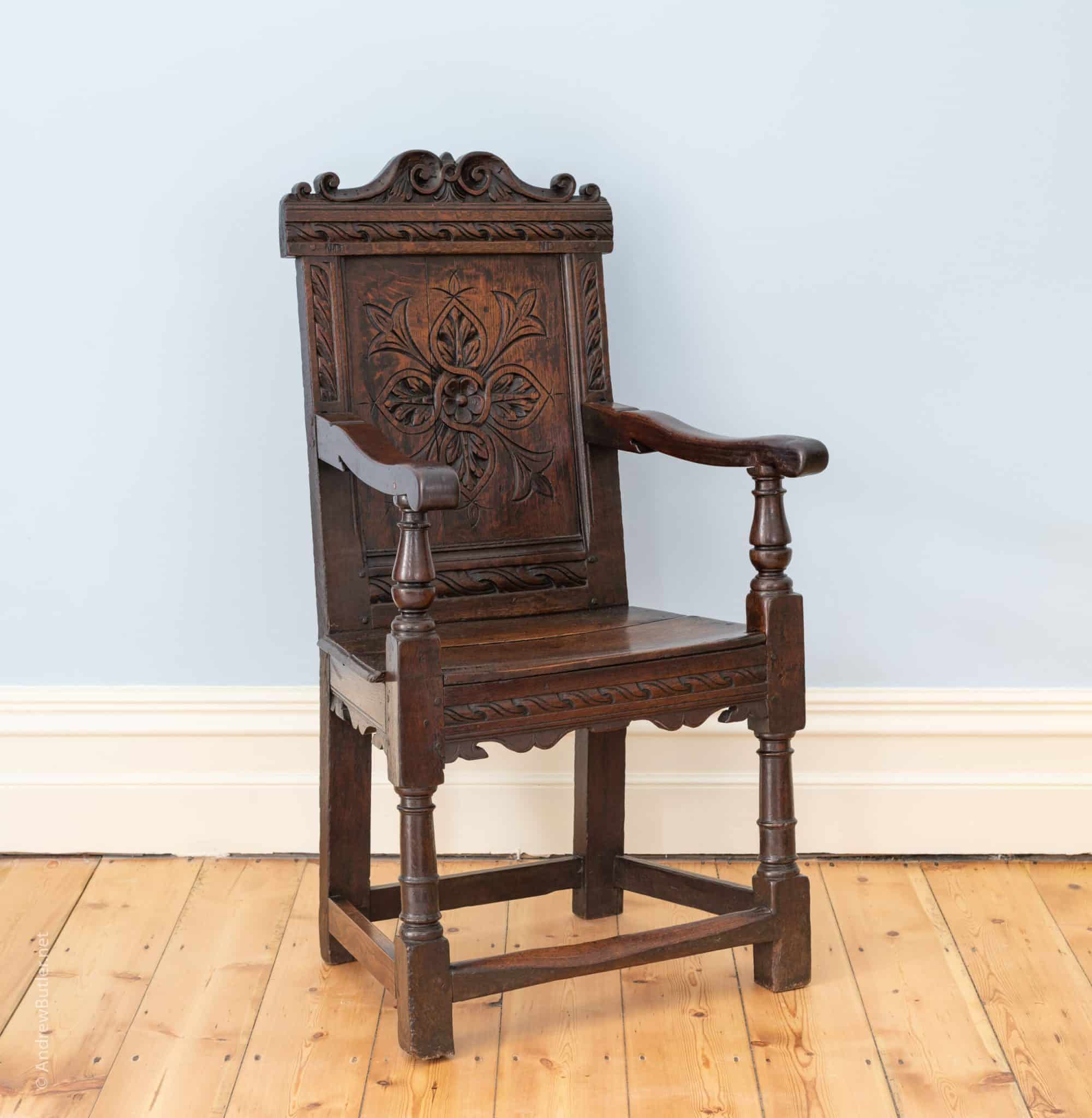 Charles I joined oak armchair