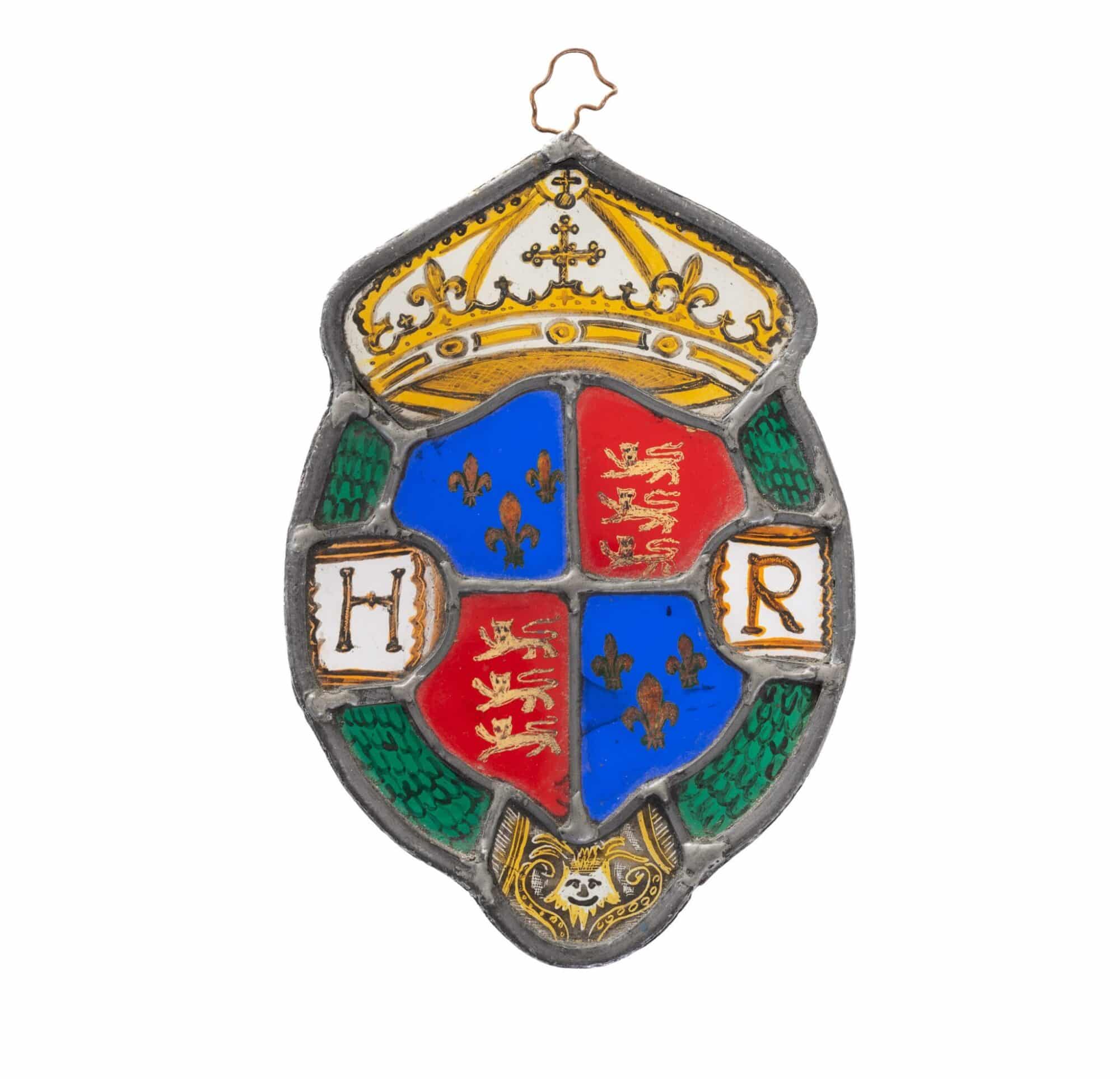 Henry VIII coat of arms stained glass