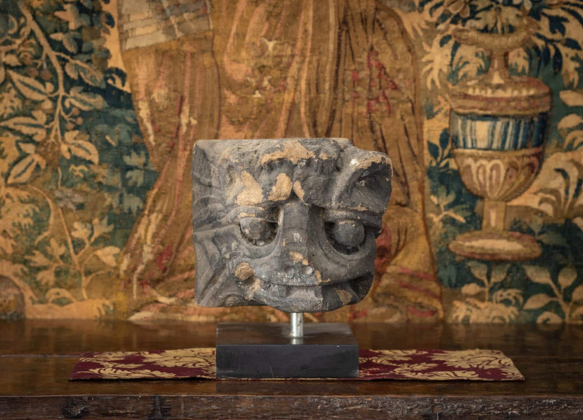 Medieval stone head