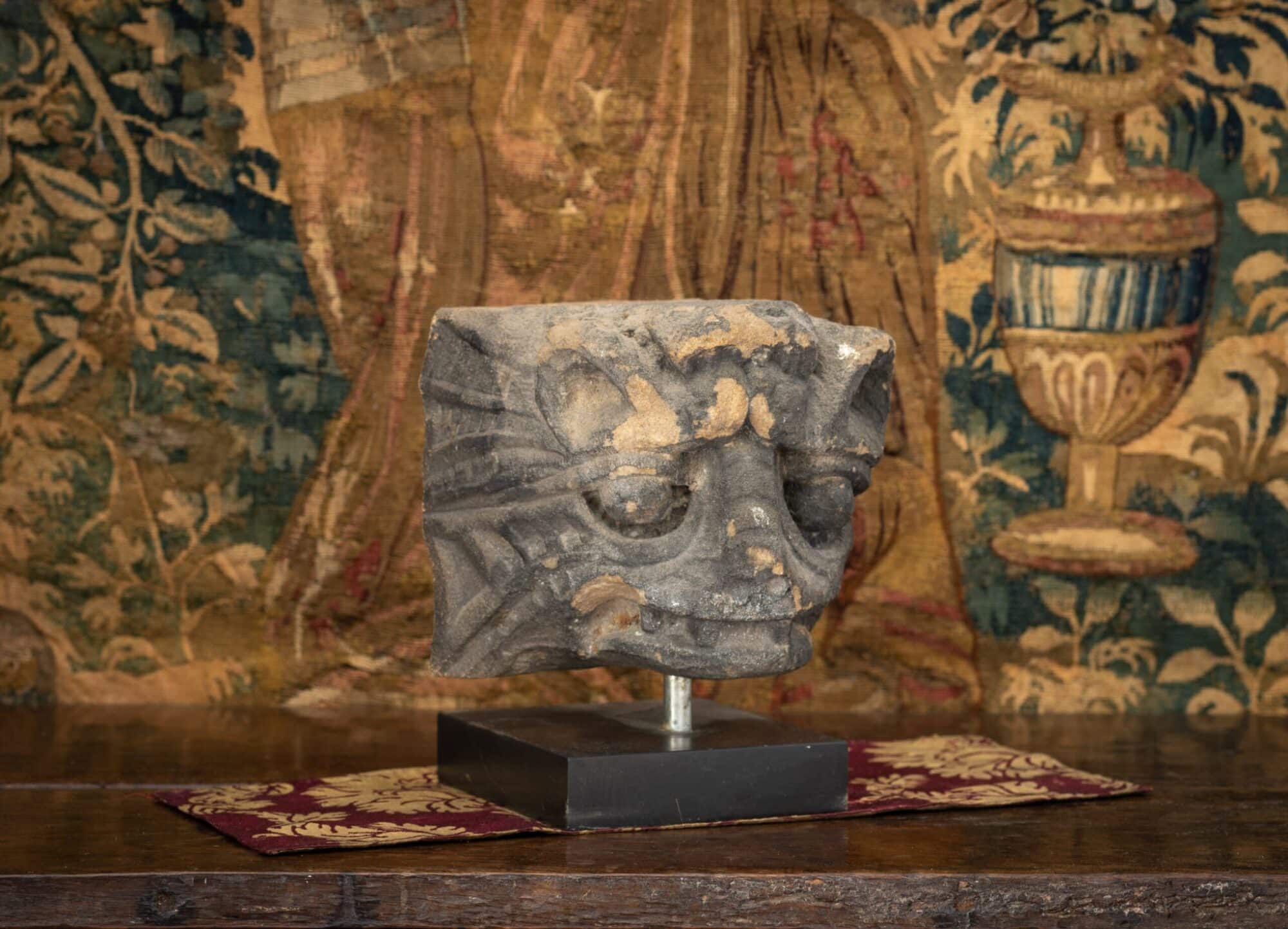 Medieval stone head