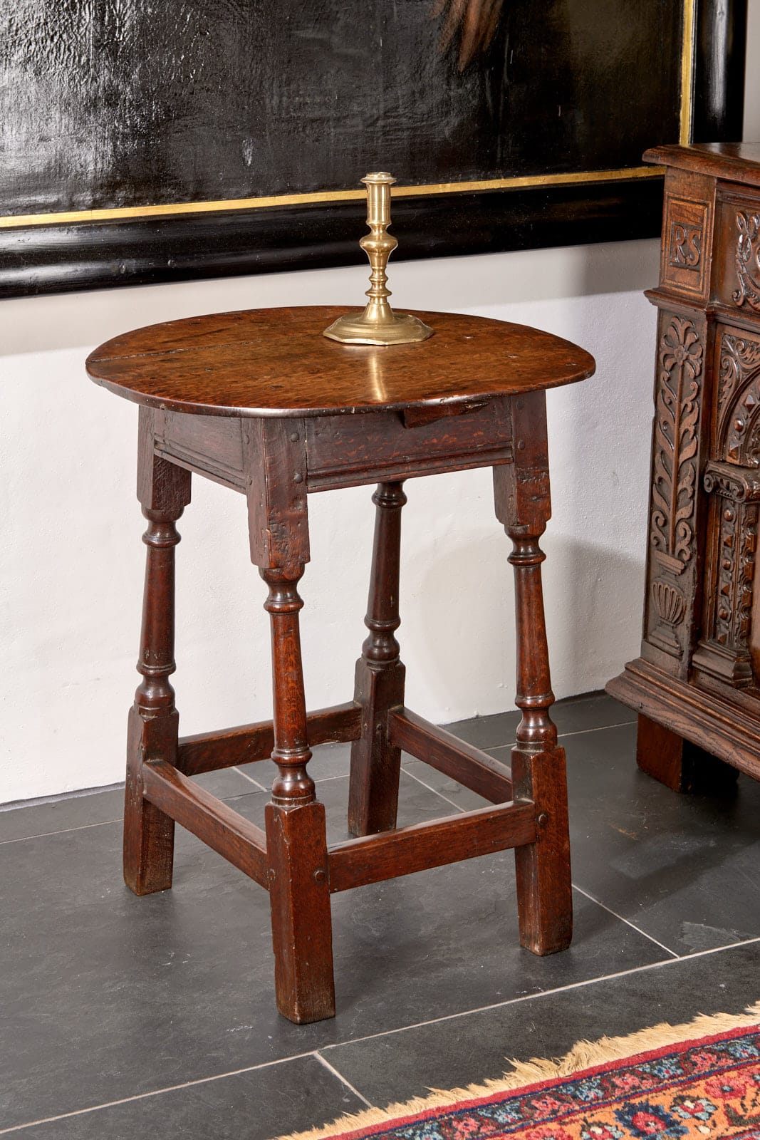 William and Mary oak table