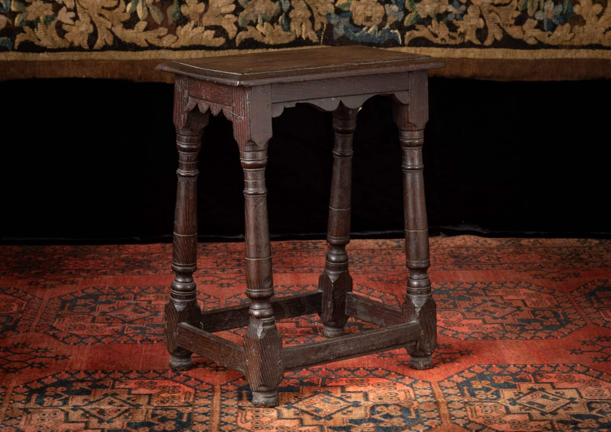 Charles I joined oak stool