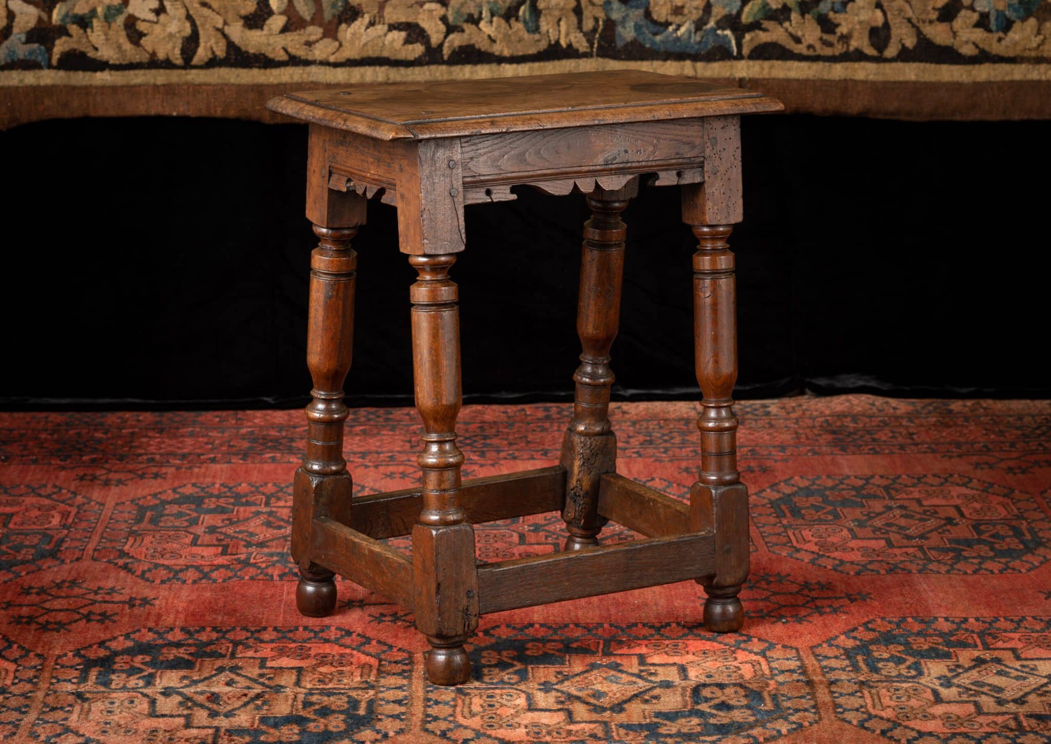 Charles II joined oak stool