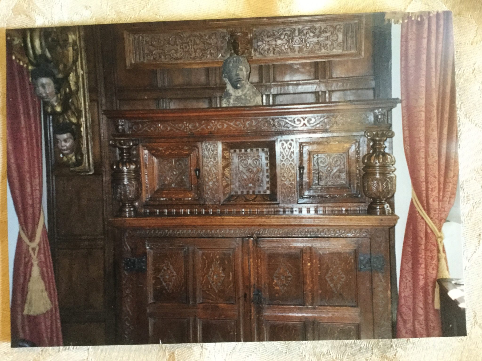 Elizabeth I joined oak press cupboard