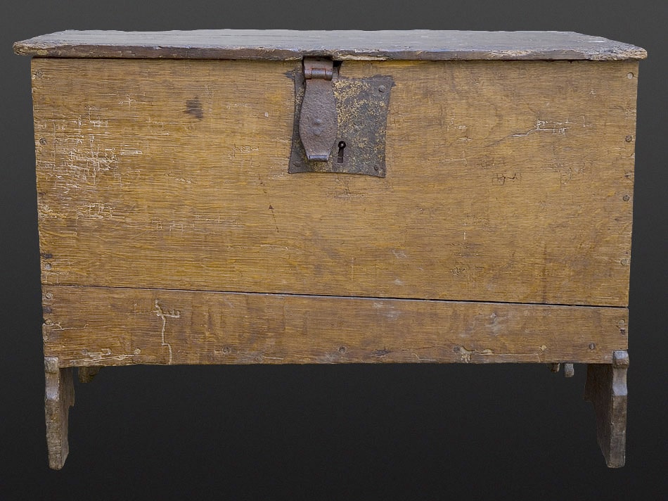 English Medieval plank chest