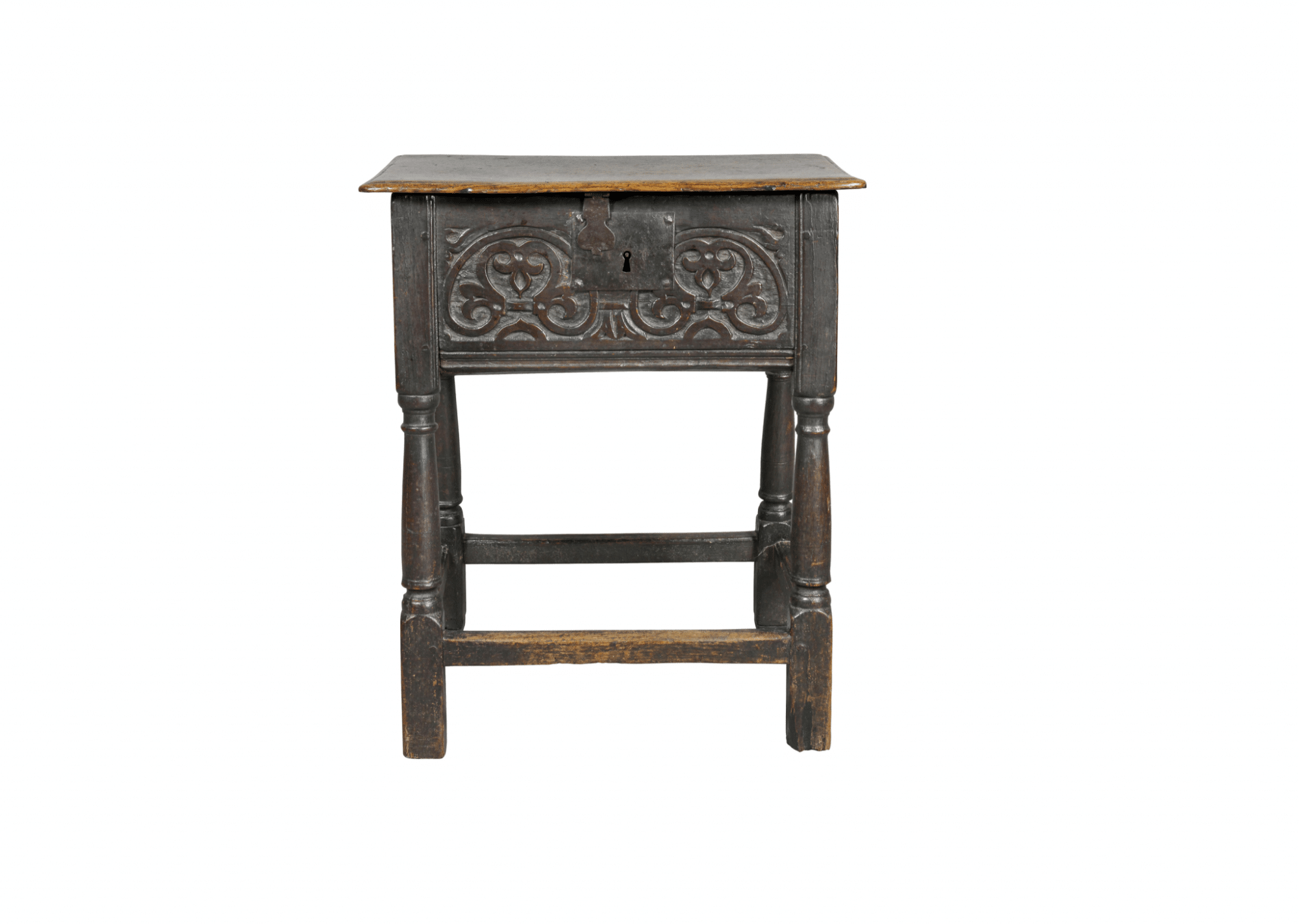 Charles I oak box stool