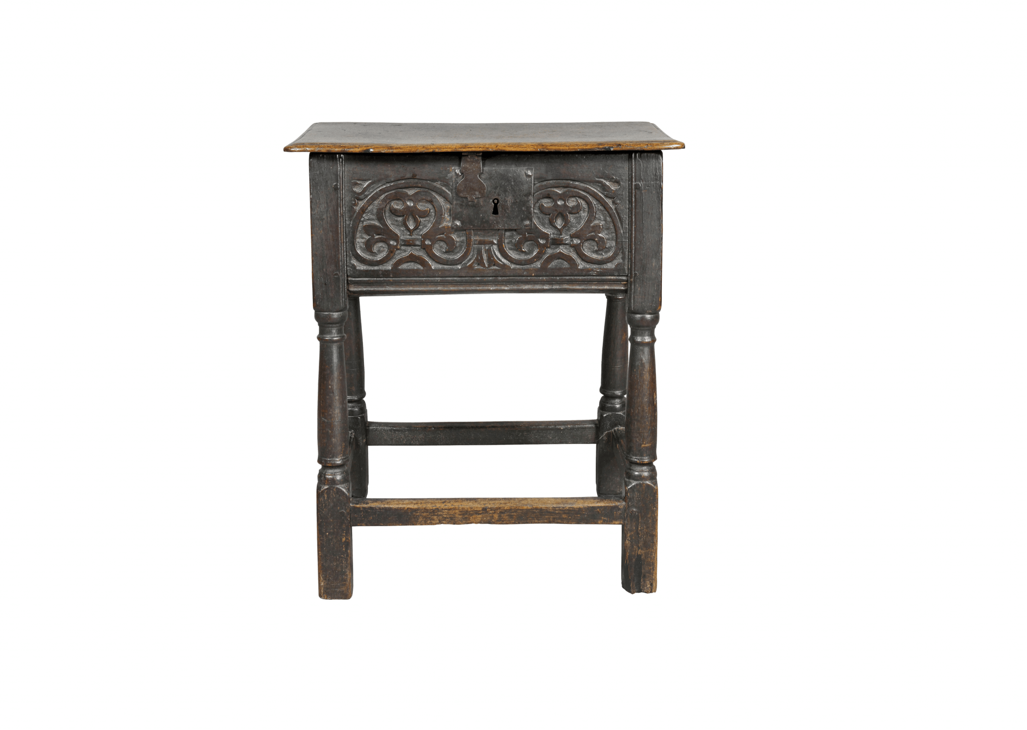 Charles I oak box stool