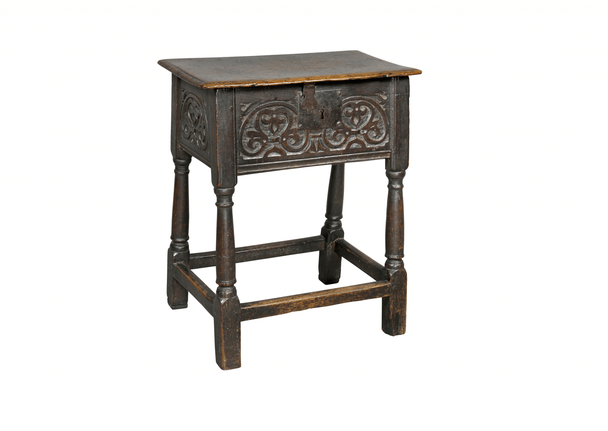 Charles I oak box stool